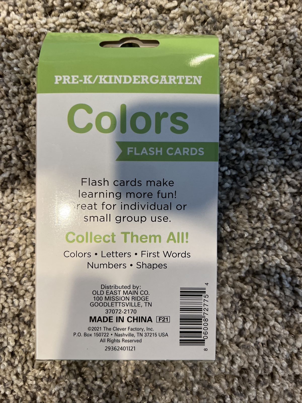 pre-k/kindergarden Colors flash cards/ New In Box Ages 4+