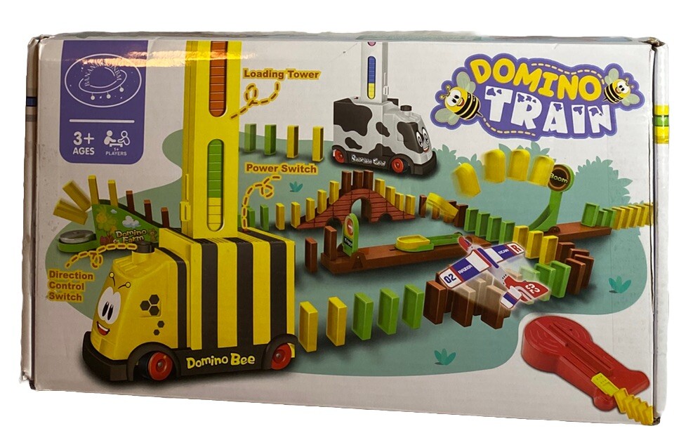Domino Train Kids Automatic Electric Dominoes Train Educational Toys Girls Boys
