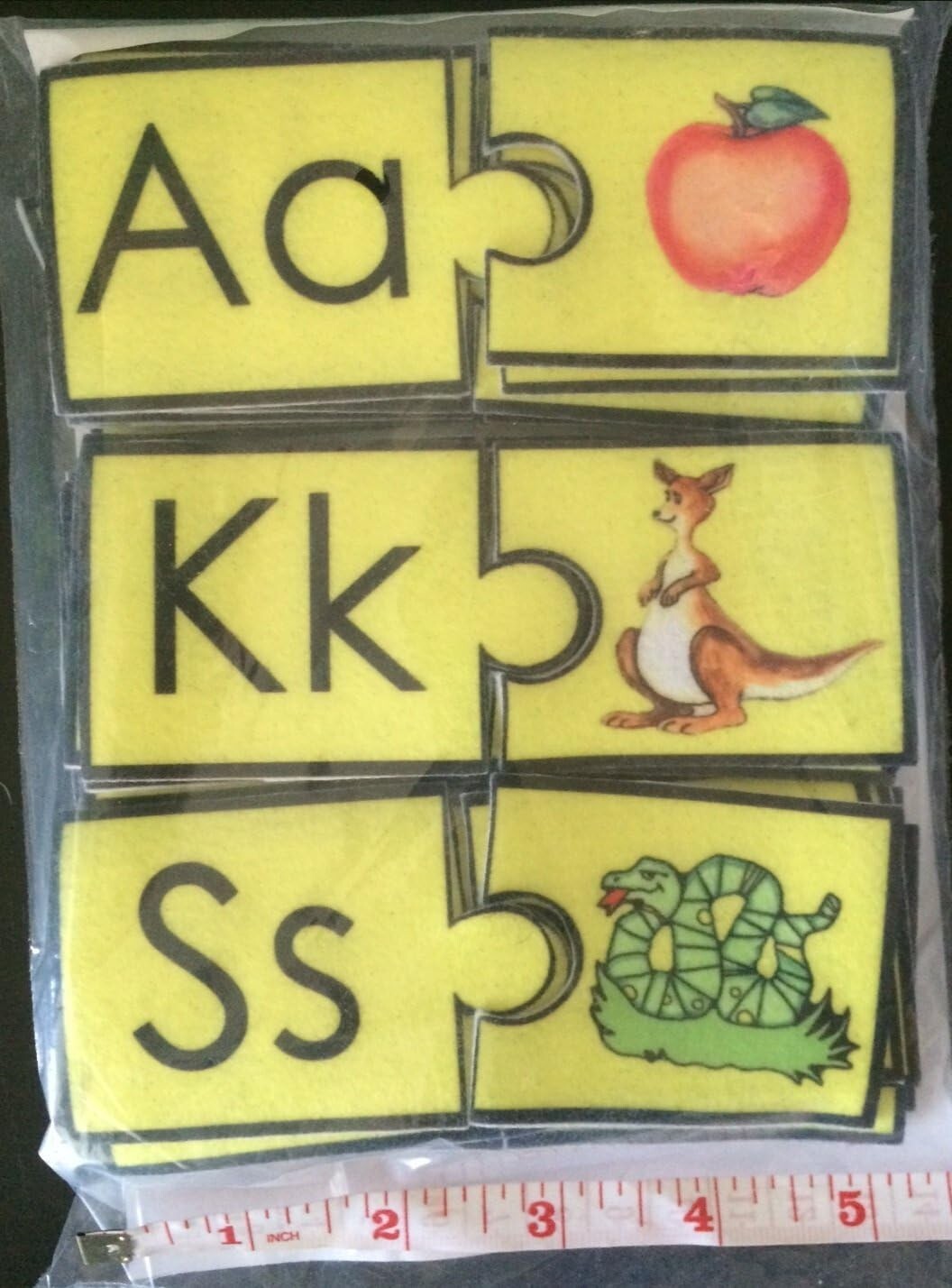 Alphabet Puzzle Matching Felt Figures for Flannel Board ABC Teaching Aide Kids