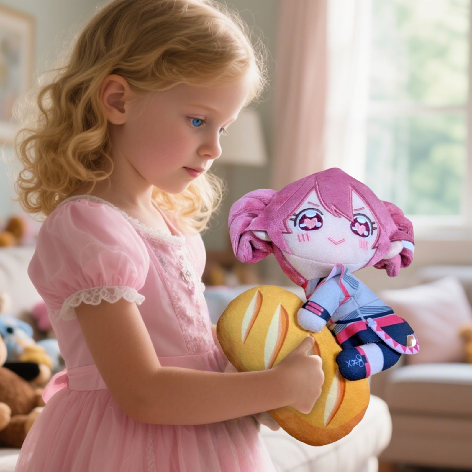 `Kasane Teto French Bread Plush Toy 2 Types Optional Virtual Singer Doll New