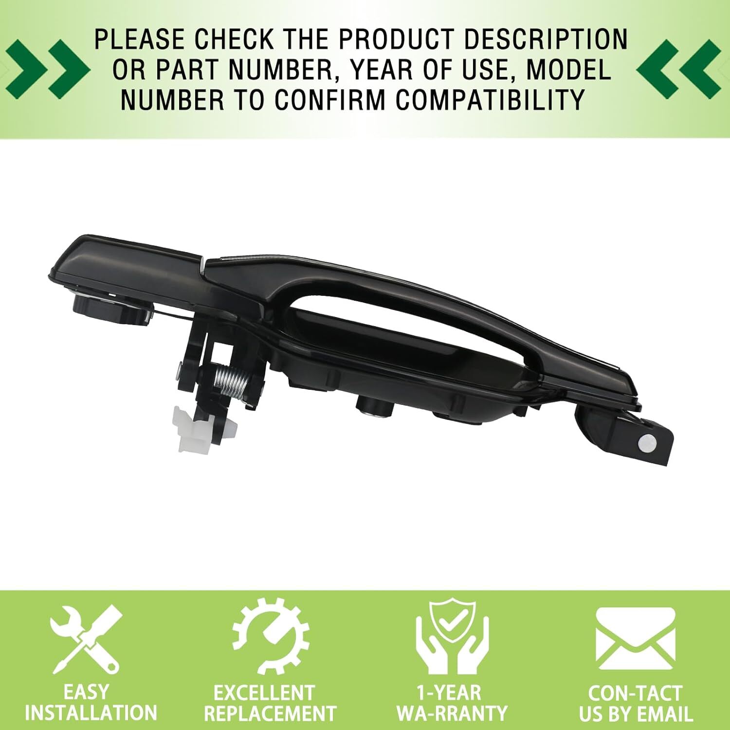 Exterior Door Handle Rear Left Side Compatible with 2001-2006 Mitsubishi Montero