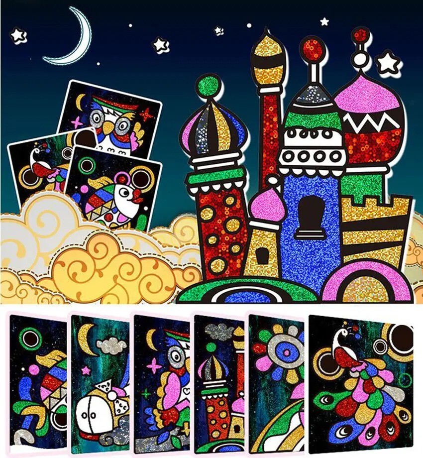 DIY Cartoon Magic Transfer Painting Crafts for Kids Arts and Crafts Toys Childre