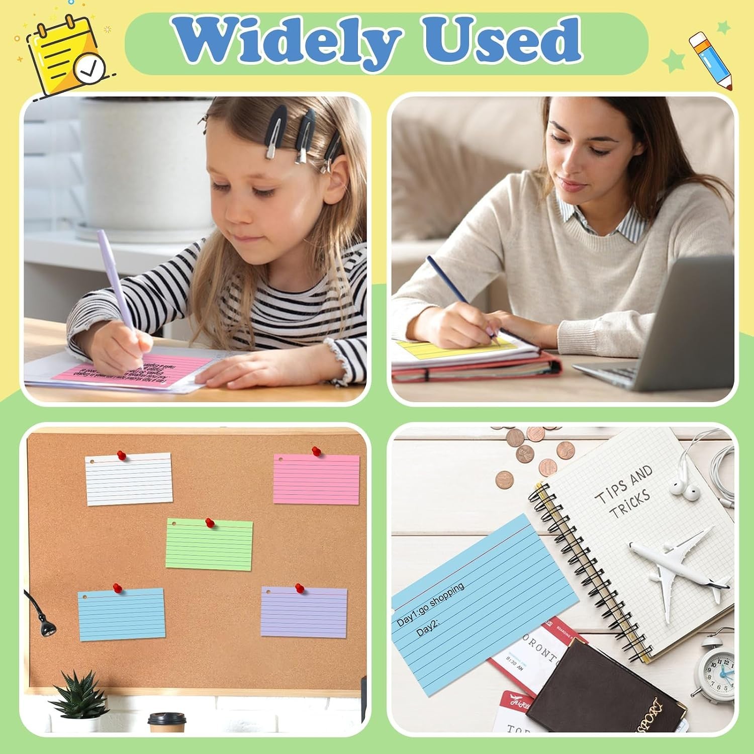150 Pack Heavyweight Lined Note Cards – 4×6 Index Cards for Study and Organize