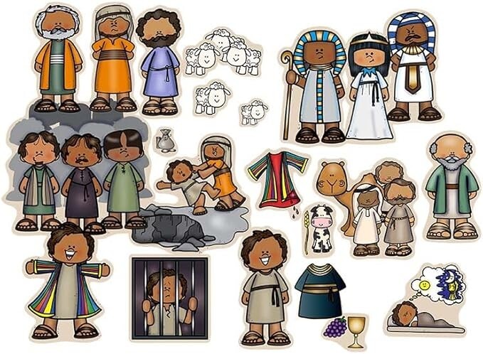 Joseph Coat of Many Colors Egypt Old Testament Felt Flannel Board Stories Figure