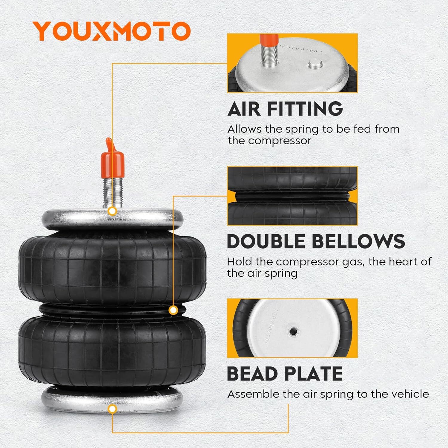 Rear Air Spring Bags Suspension Kit Fit for Toyota Tundra 2WD 4WD 2007-2021,