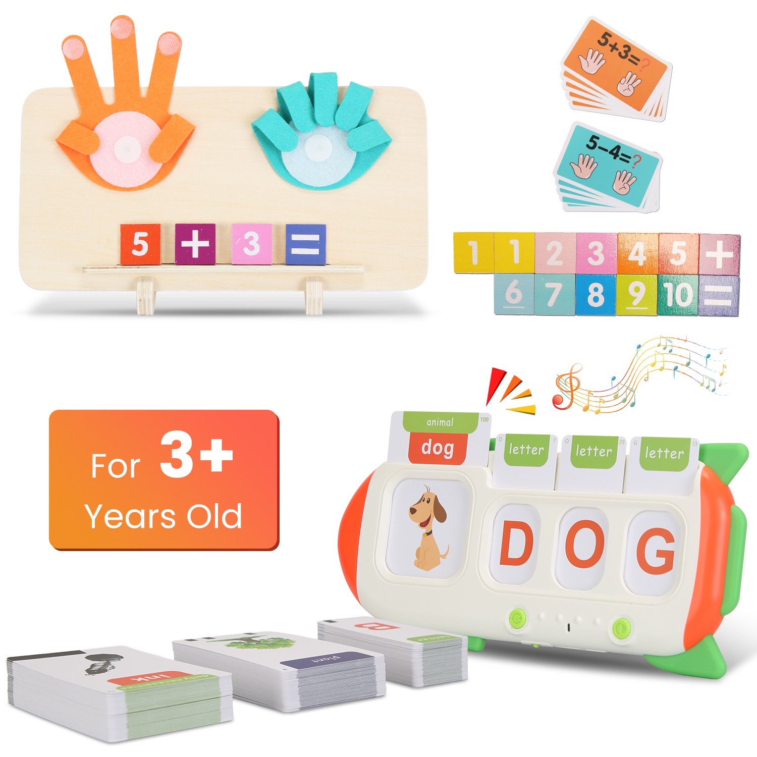 Toddler Educational Toys Talking Flash Cards Alphabet Learning for 3+ Years Old