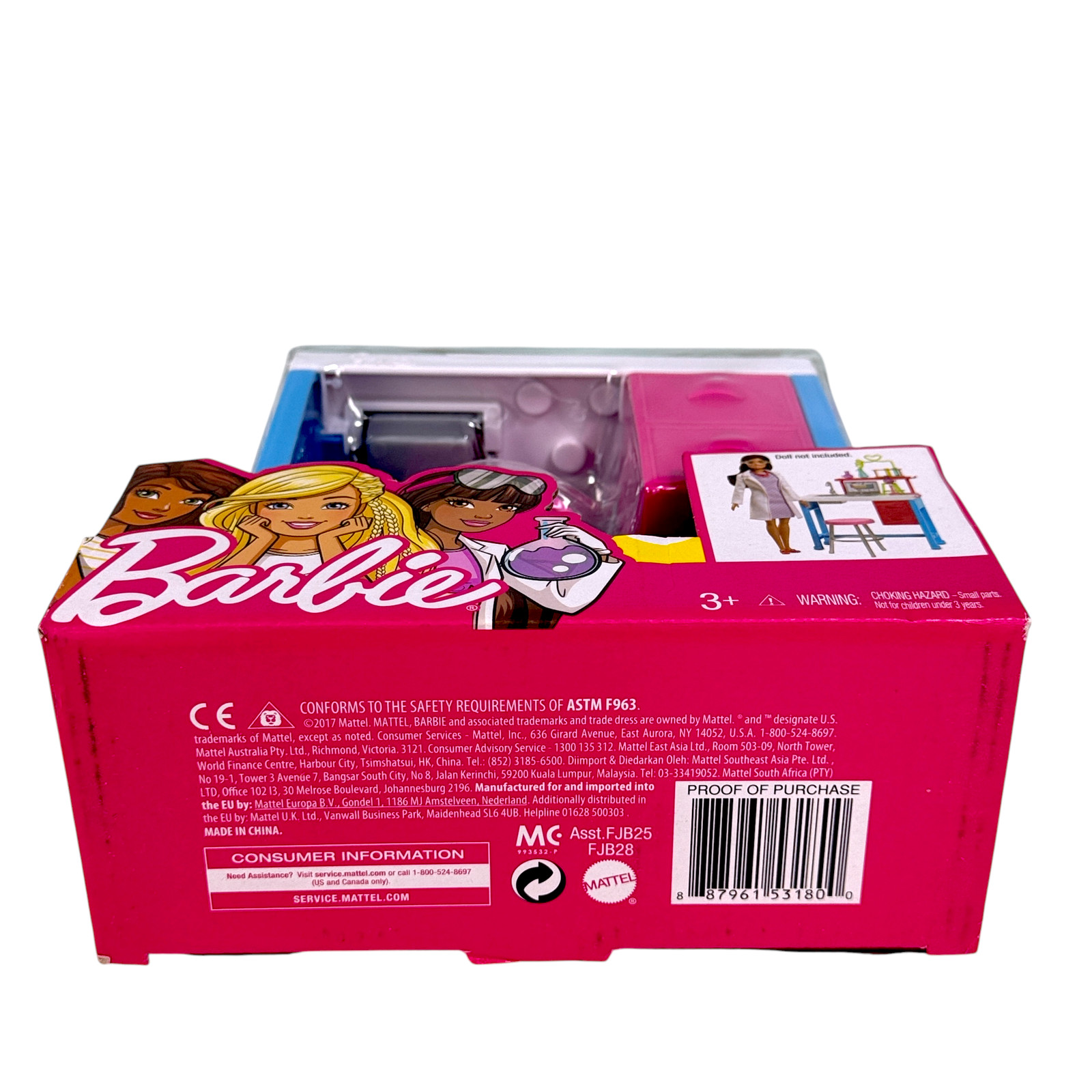 Barbie Science Lab Playset STEM Career Desk Lab Equipment Toys For Girls Ages 3+