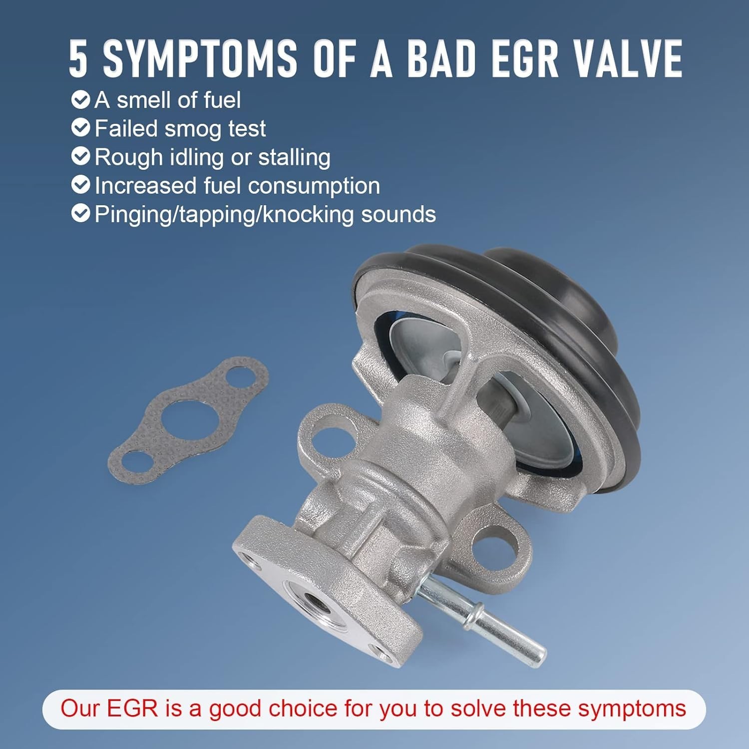 EGR Exhaust Gas Recirculation Valve With Gasket Compatible with Toyota Camry