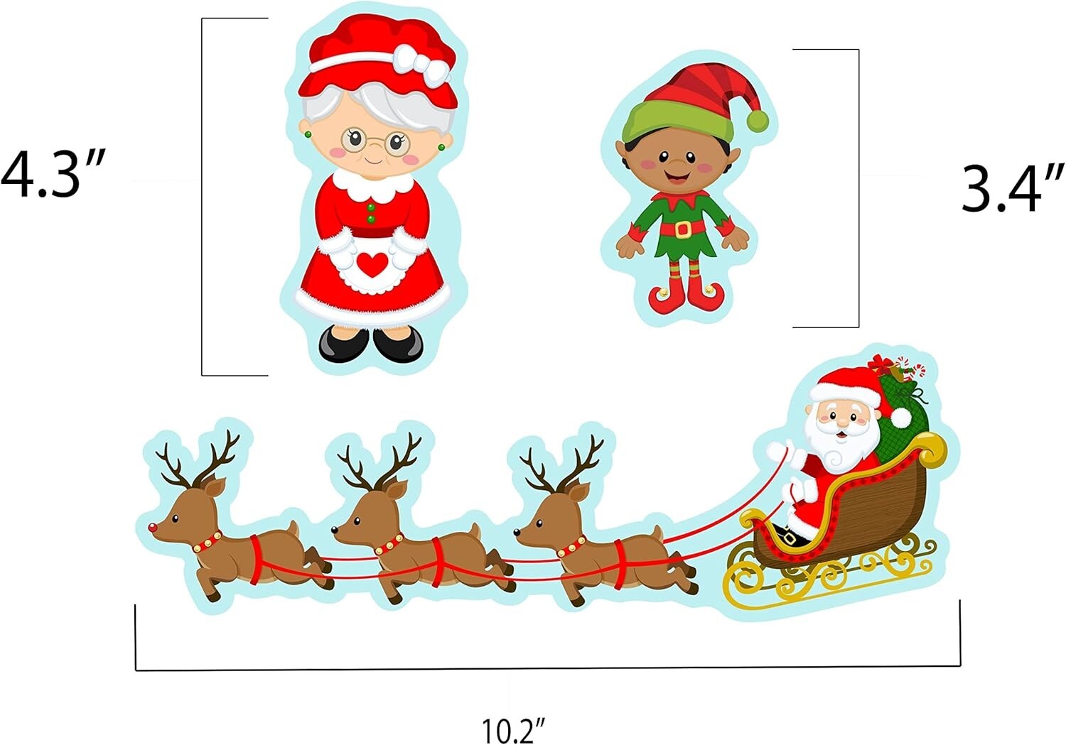 Christmas Time Felt Figures For Flannel Board Stories xmas Santa Elf Reindeer
