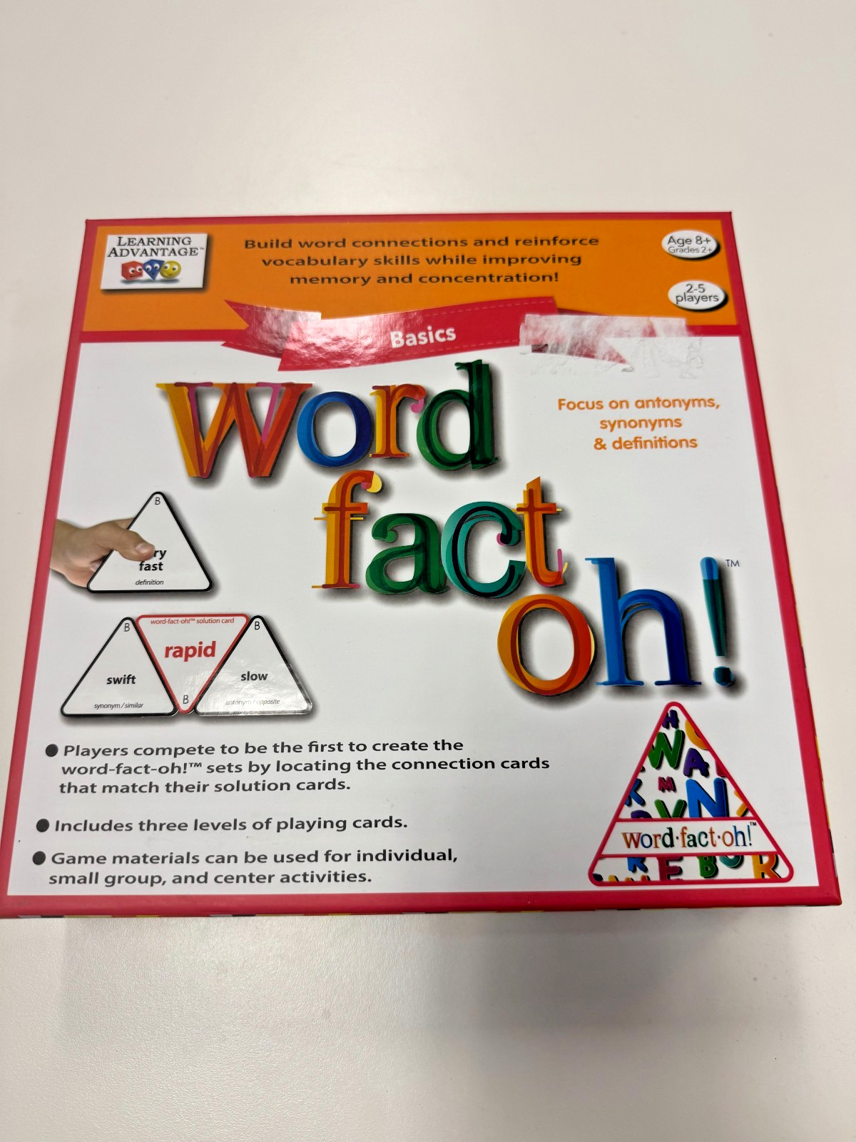 Learning Advantage Word Fact Oh! Basics Vocabulary Card Game NEW Sealed Complete