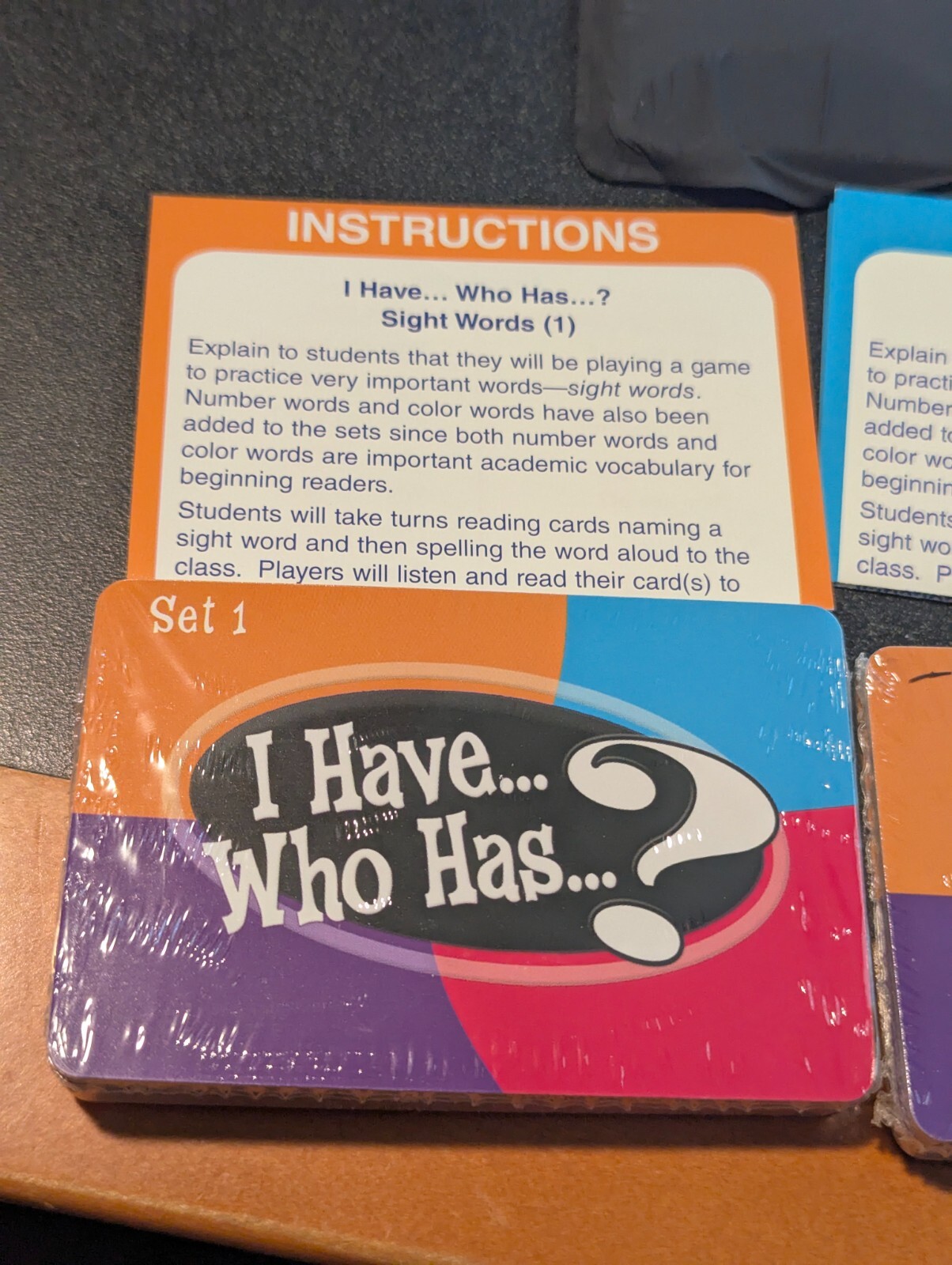 I HAVE, WHO HAS? SIGHT WORDS Card Game Kindergarten 100% COMPLETE