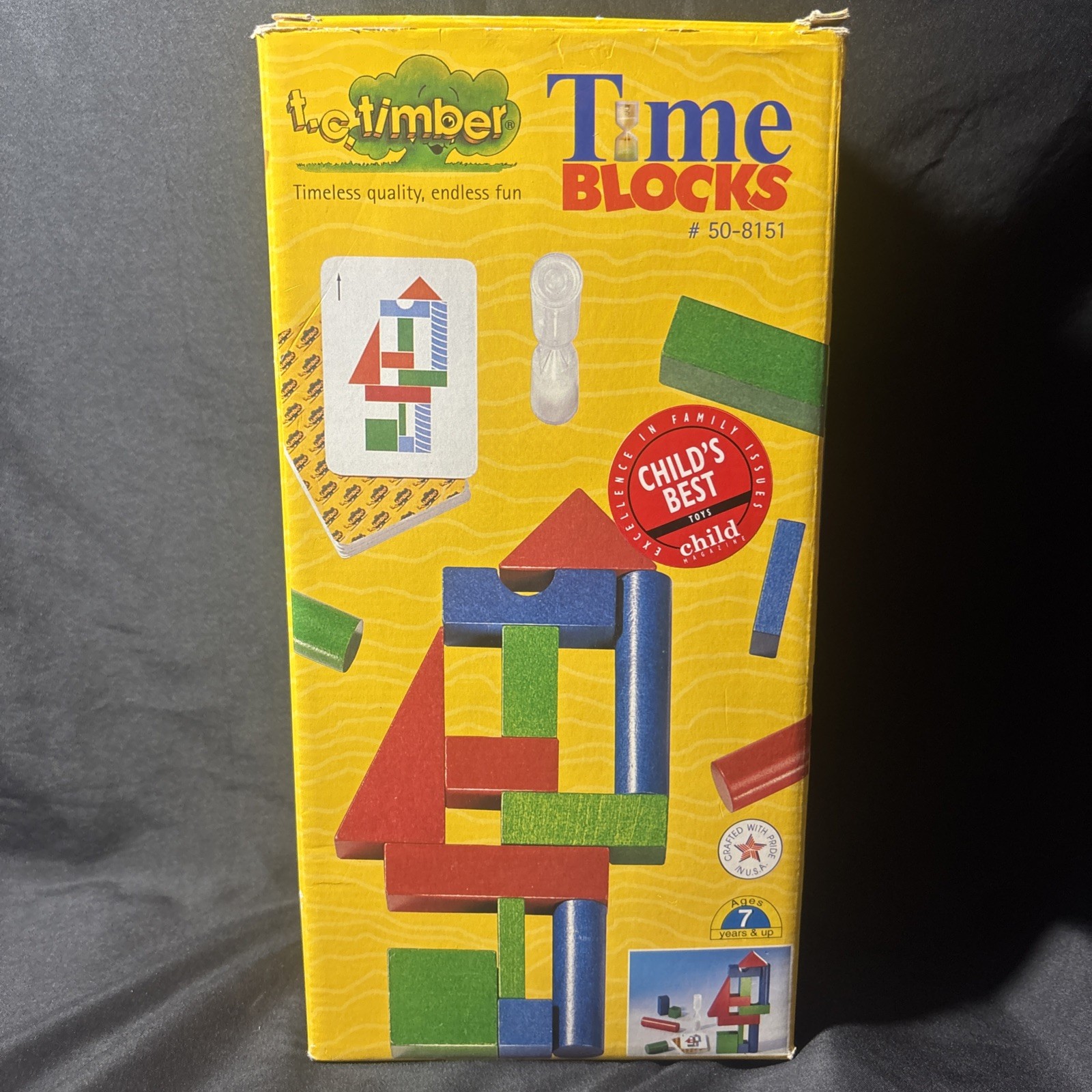 1993 VINTAGE HABA TIME BLOCKS Building Designing GAME EDUCATIONAL TOY WOOD