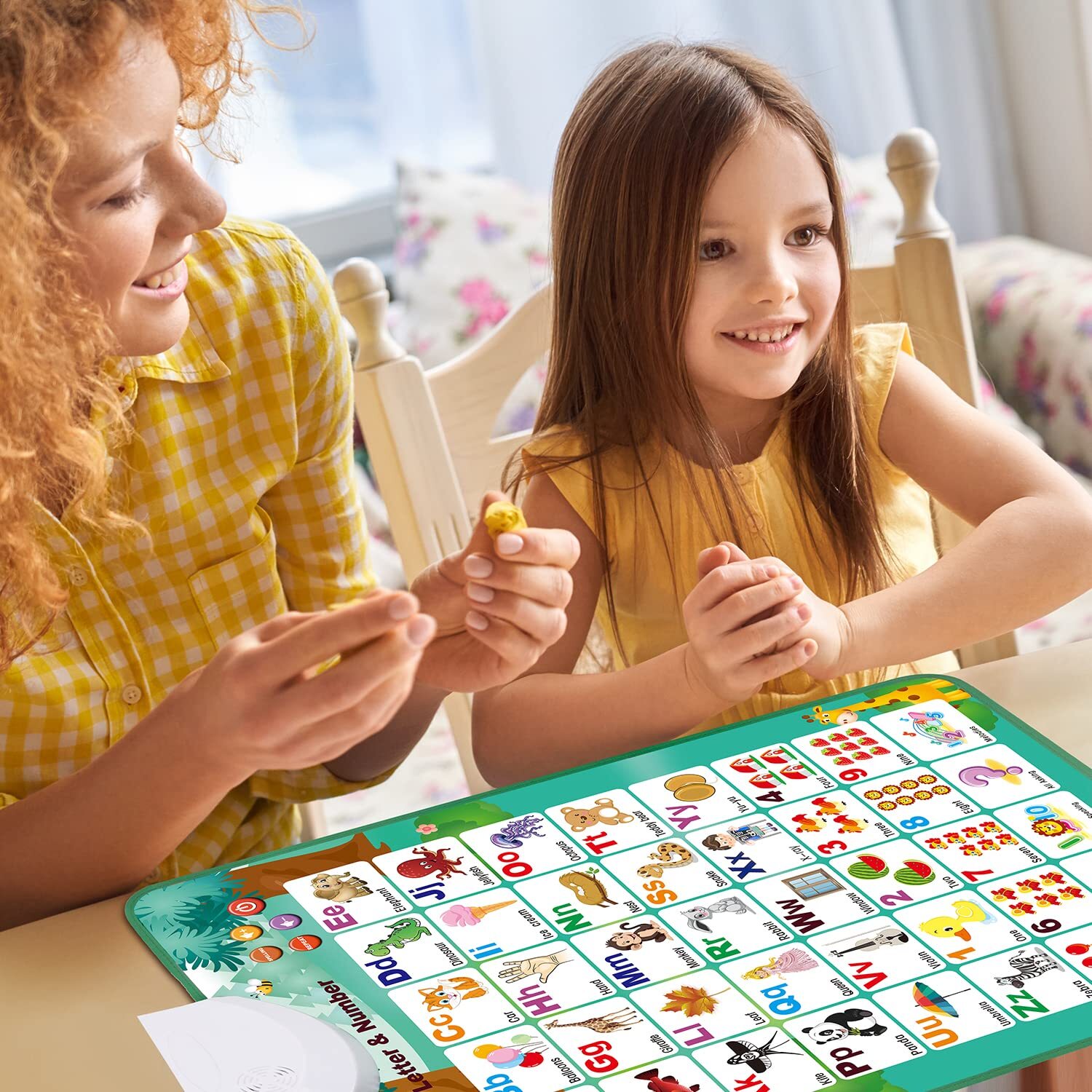 Blinkbrione 6in1 Interactive ABC Wall Chart 2-4yrs, Learn Letters, Numbers, Word
