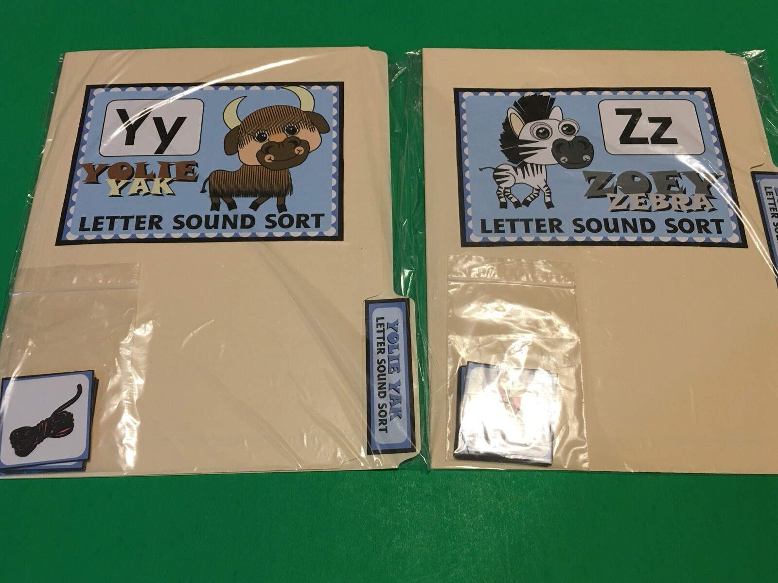 A To Z – DIY – 26 File Folder Kits – Activity Set for Learning Centers PRINTED