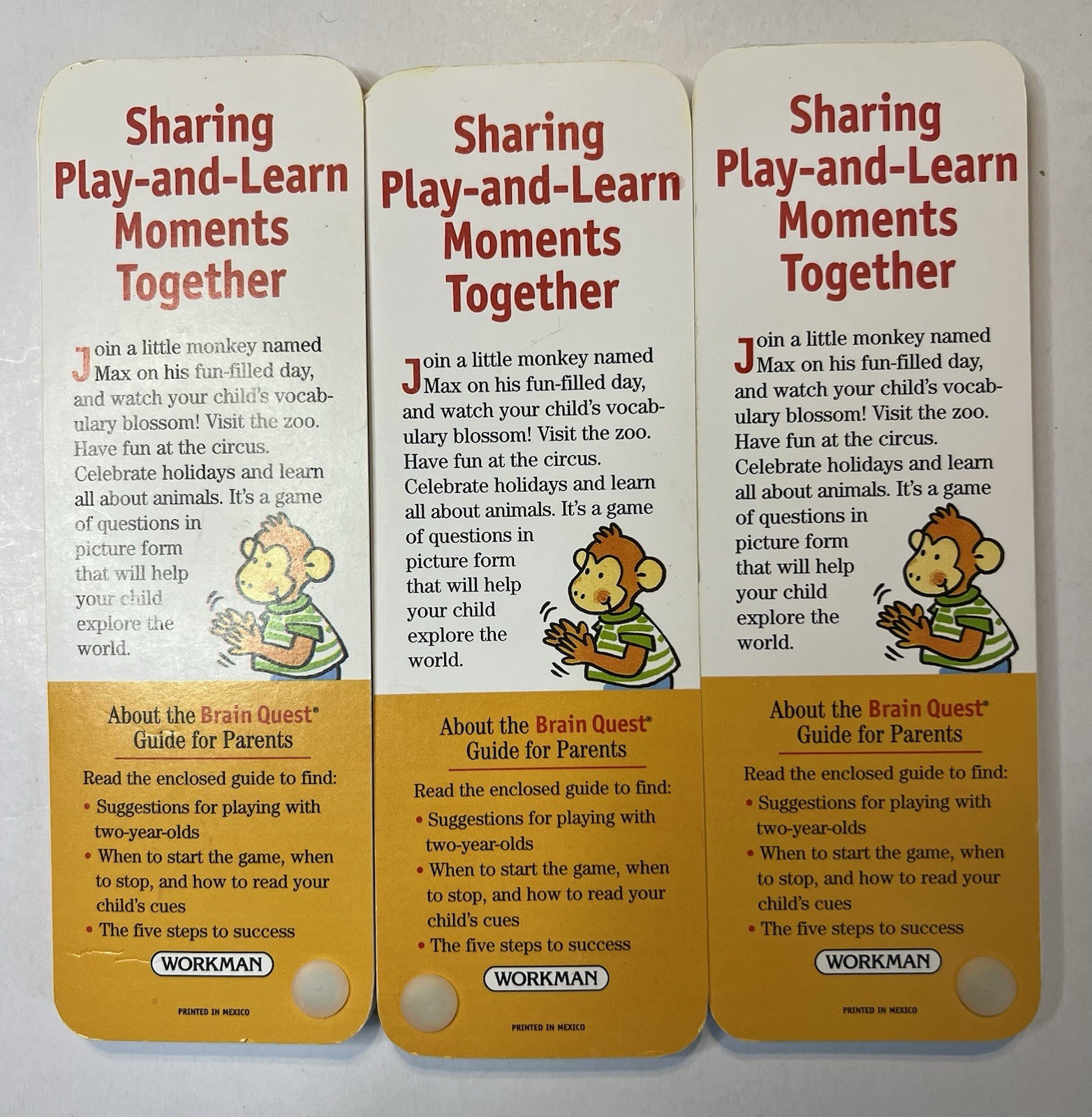 Brain Quest Decks Ages 2-3 My First Brain Quest, Rev 3rd Edition, Decks 1,2,3