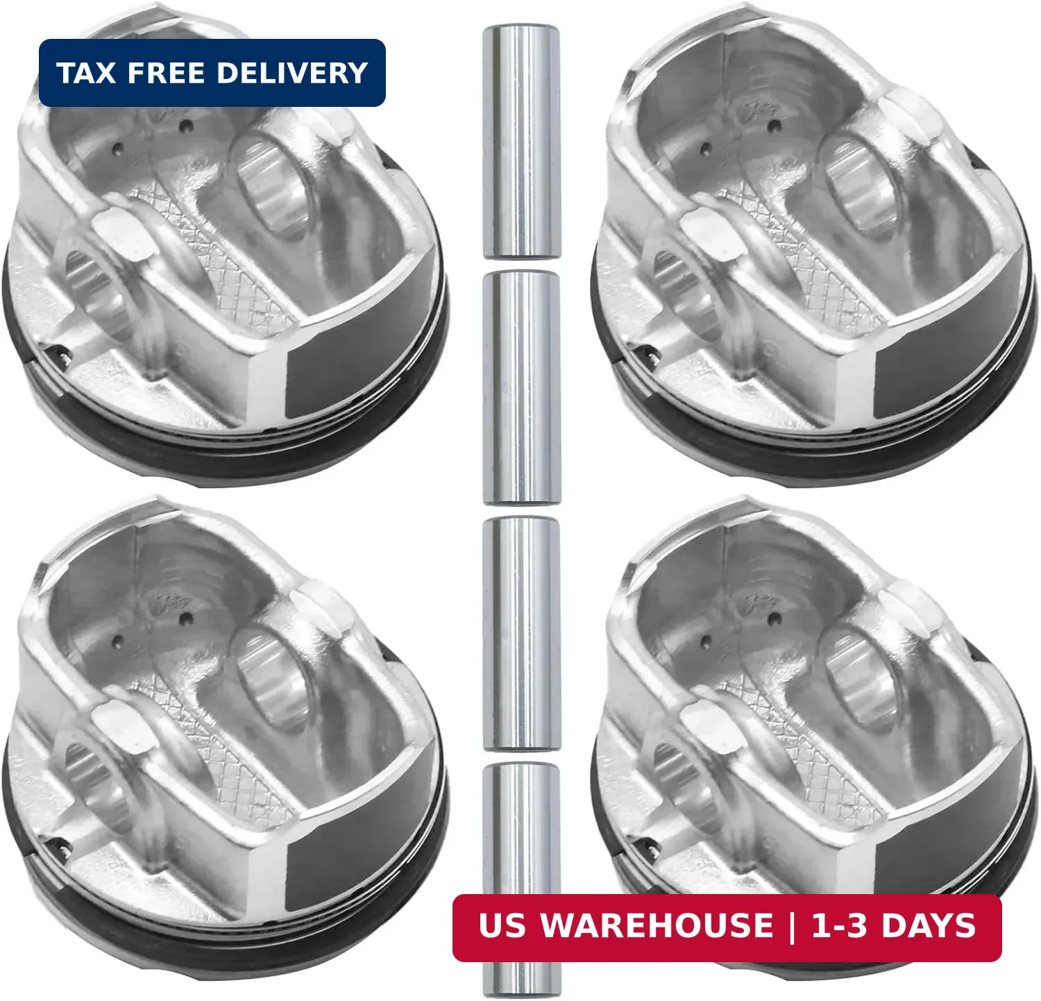 Set of 4 Engine Piston with Pin and Rings for Hyundai Accent 1.6L