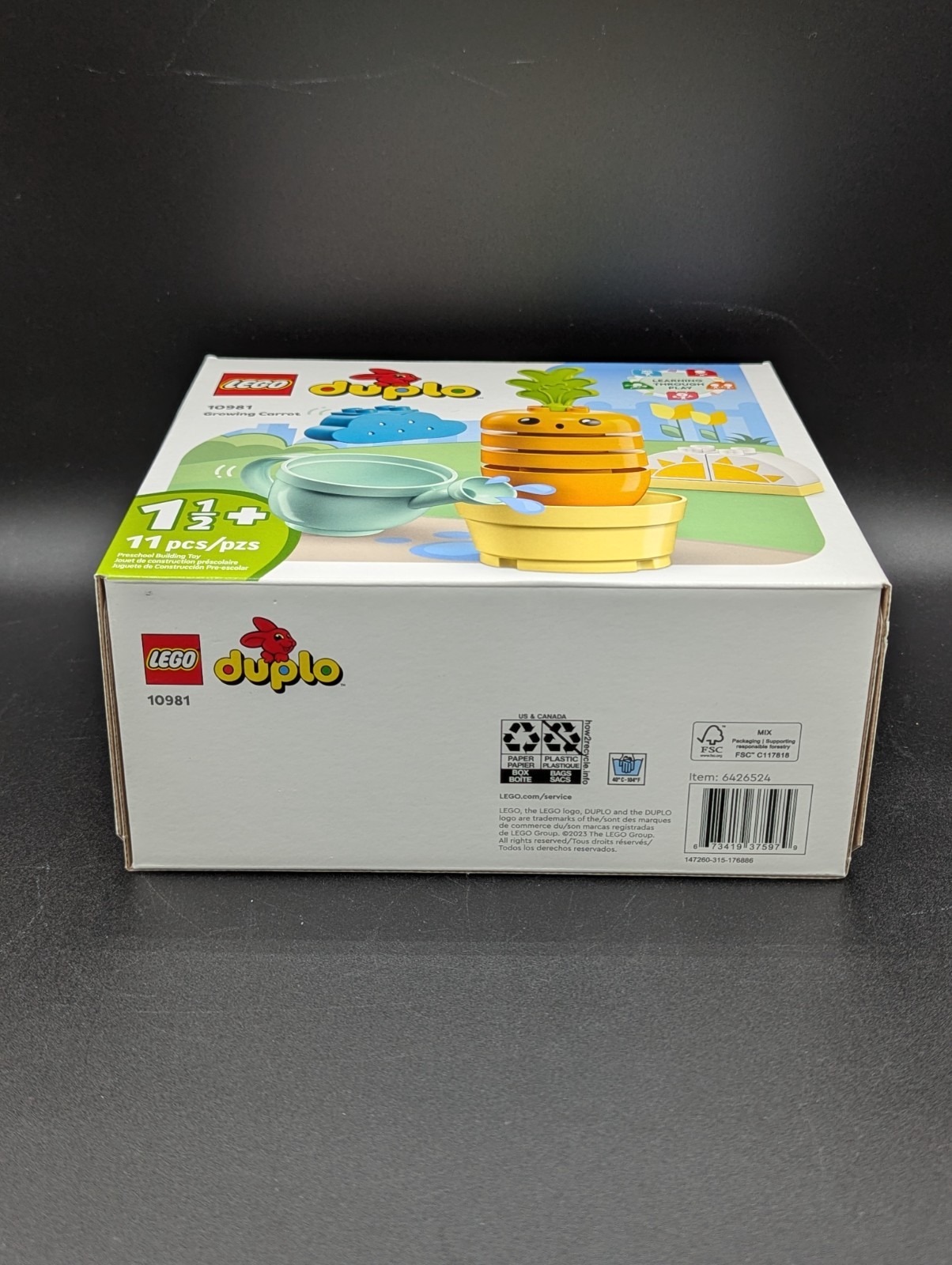 LEGO Duplo 10981 Growing Carrot Stacking Toy for Babies 11 Pcs Retired New