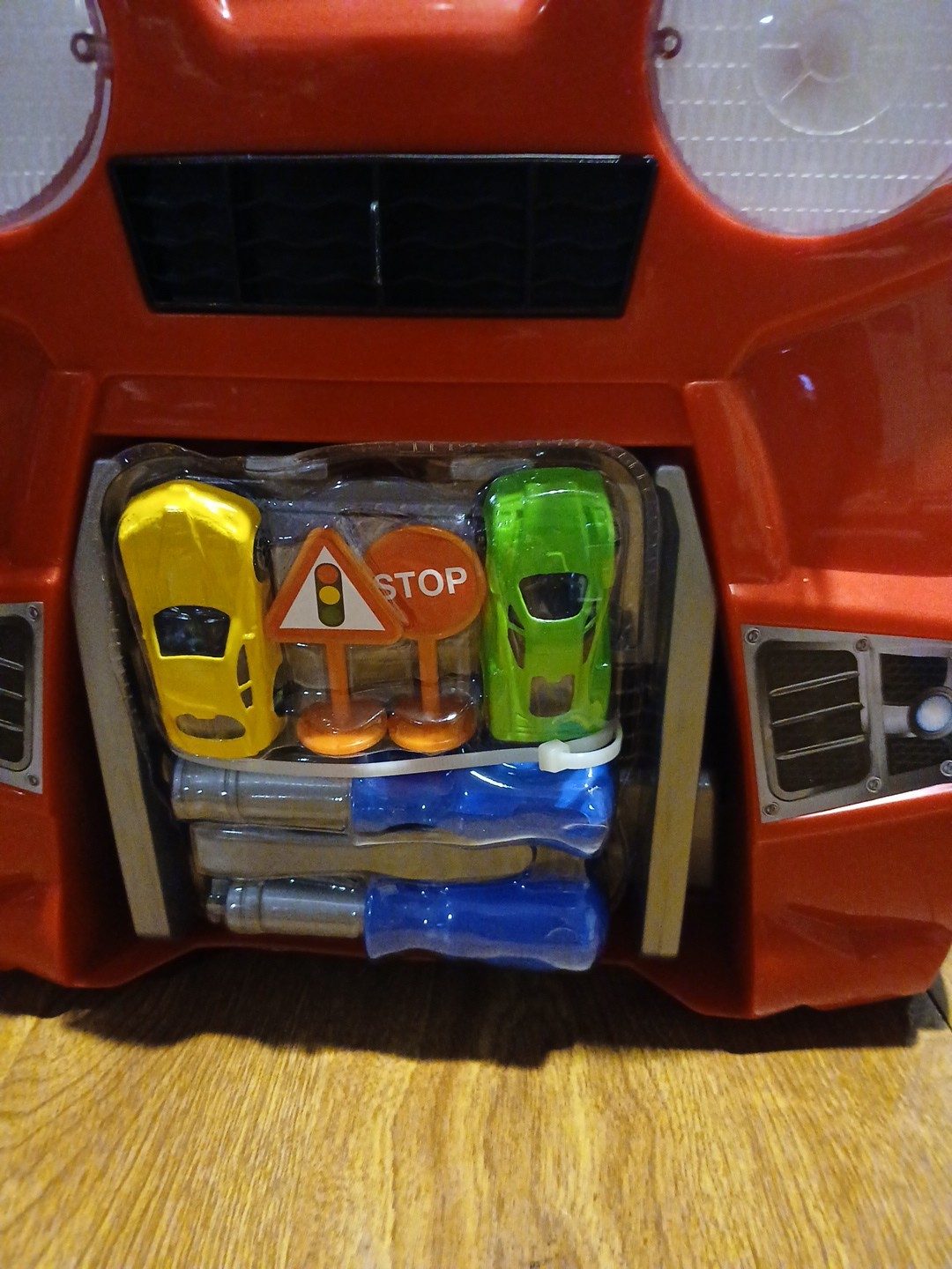 Kid Toy Take Apart Car Engine w/ Interactive Wheel & Dashboard- Includes 2 Tools
