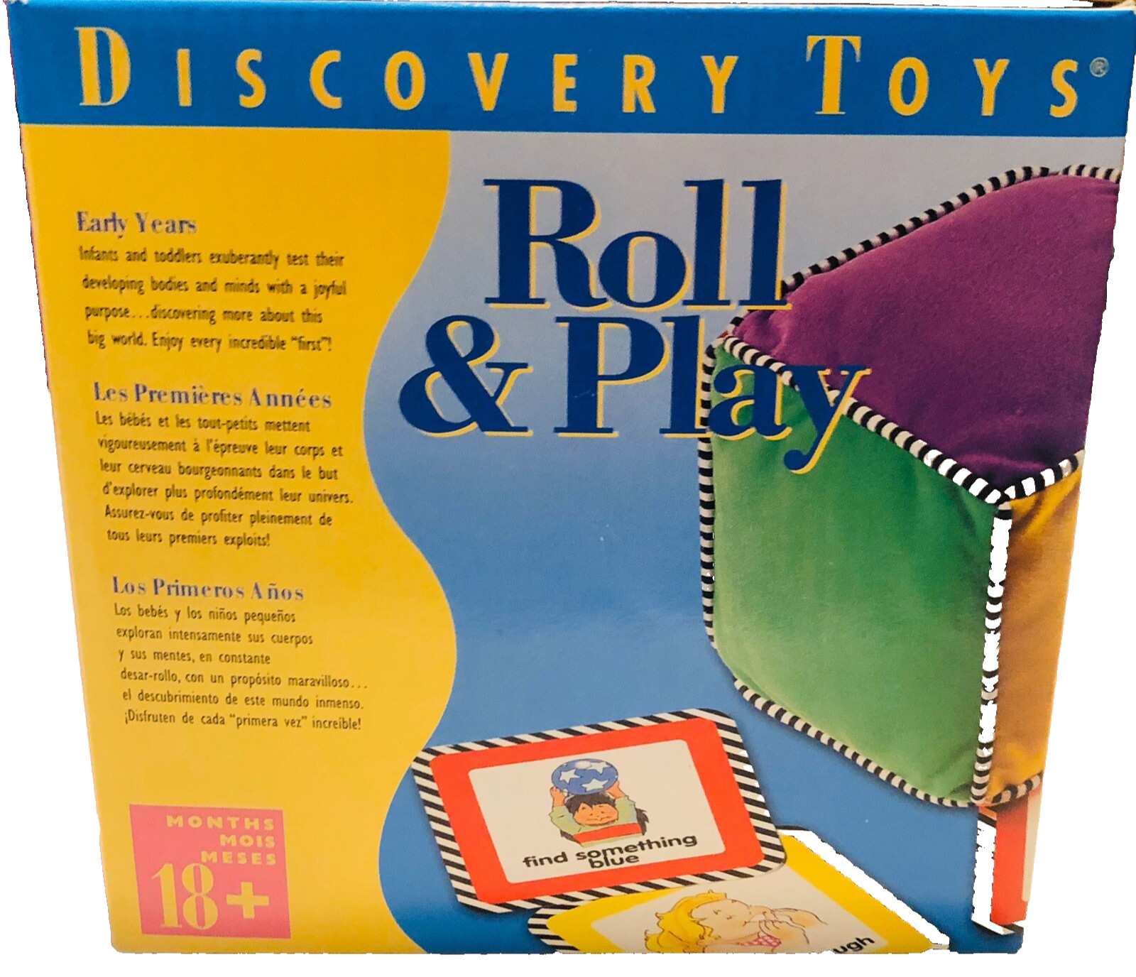 Discovery Toys Roll & Play Activity Cube w/ Cards, Educational, Speech, Tactile