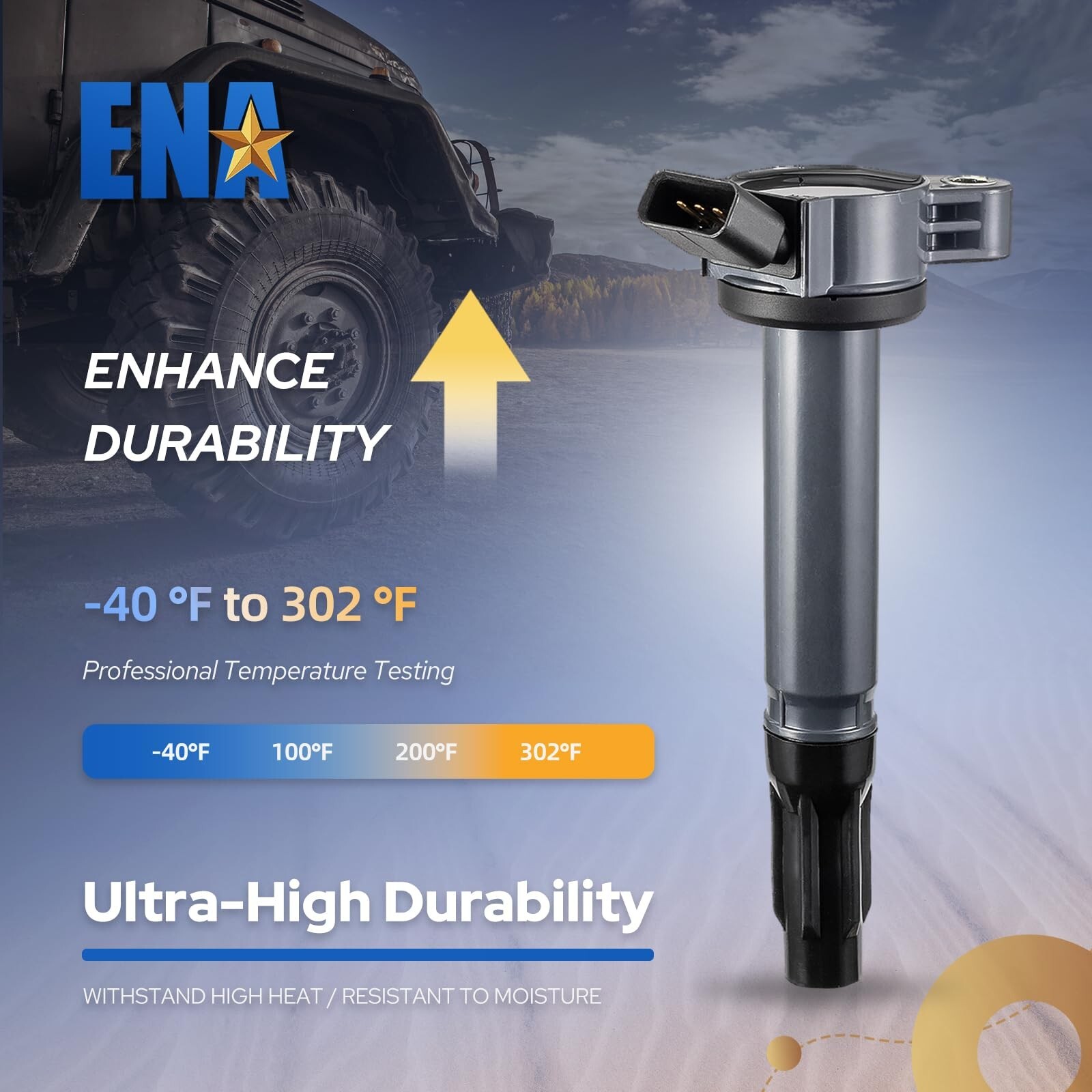 ENA Pack 6 Ignition Coil 3.5L V6 Compatible with Toyota Camry Sienna Avalon H…