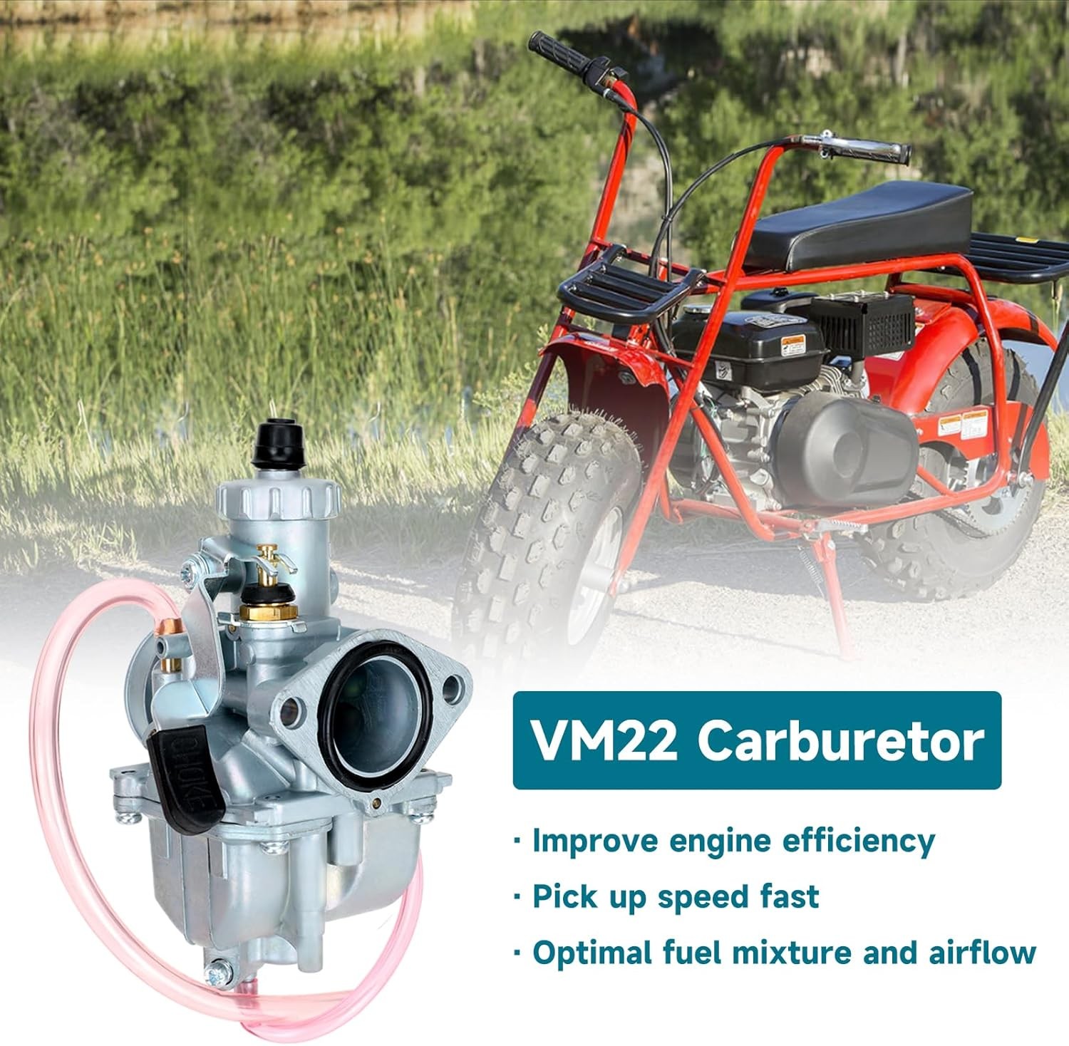 FVRITO Performance VM22 26mm Carburetor Carb for Predator 212cc 196cc Coleman CT