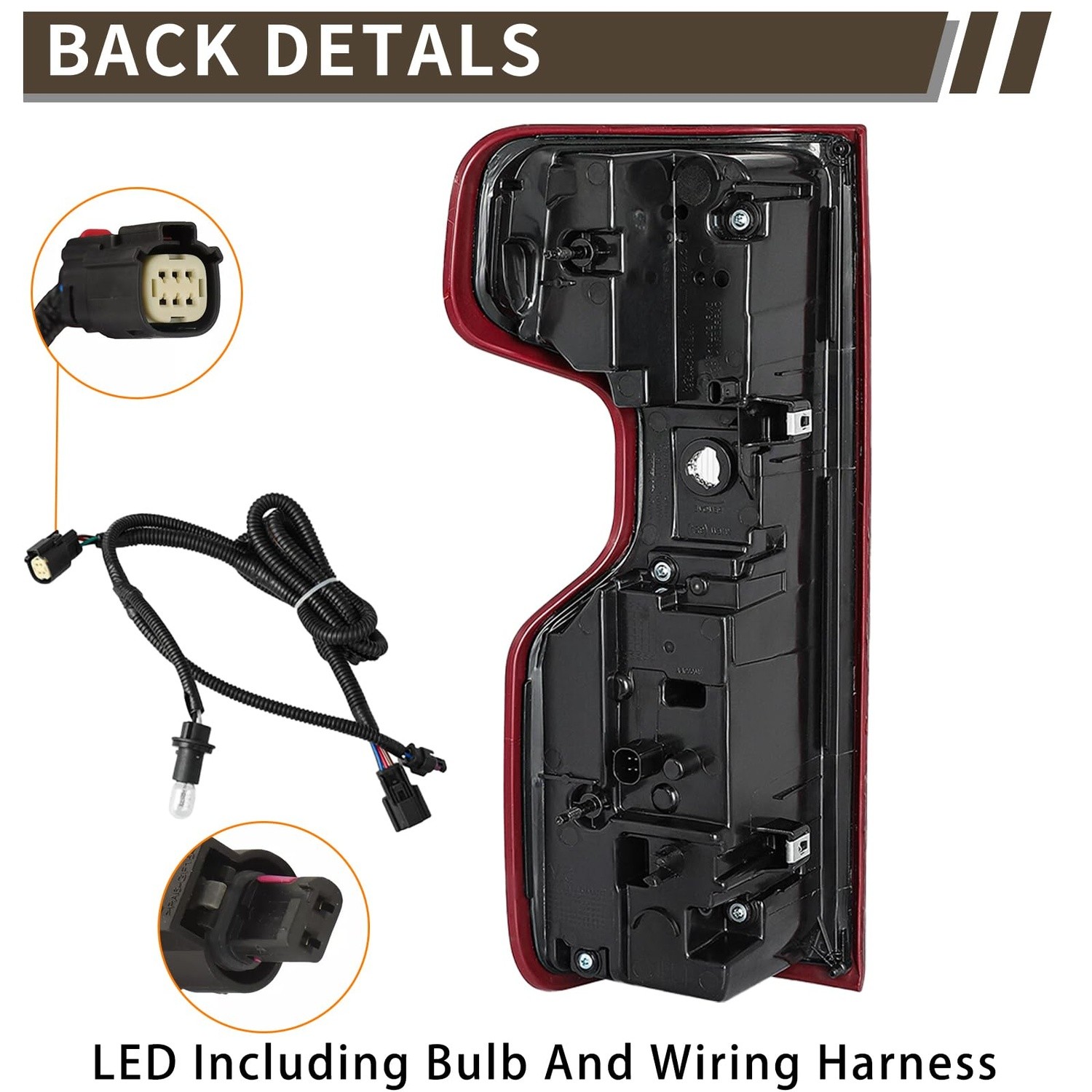 Left LED Tail Lamp for Chevy Silverado 2019-2023