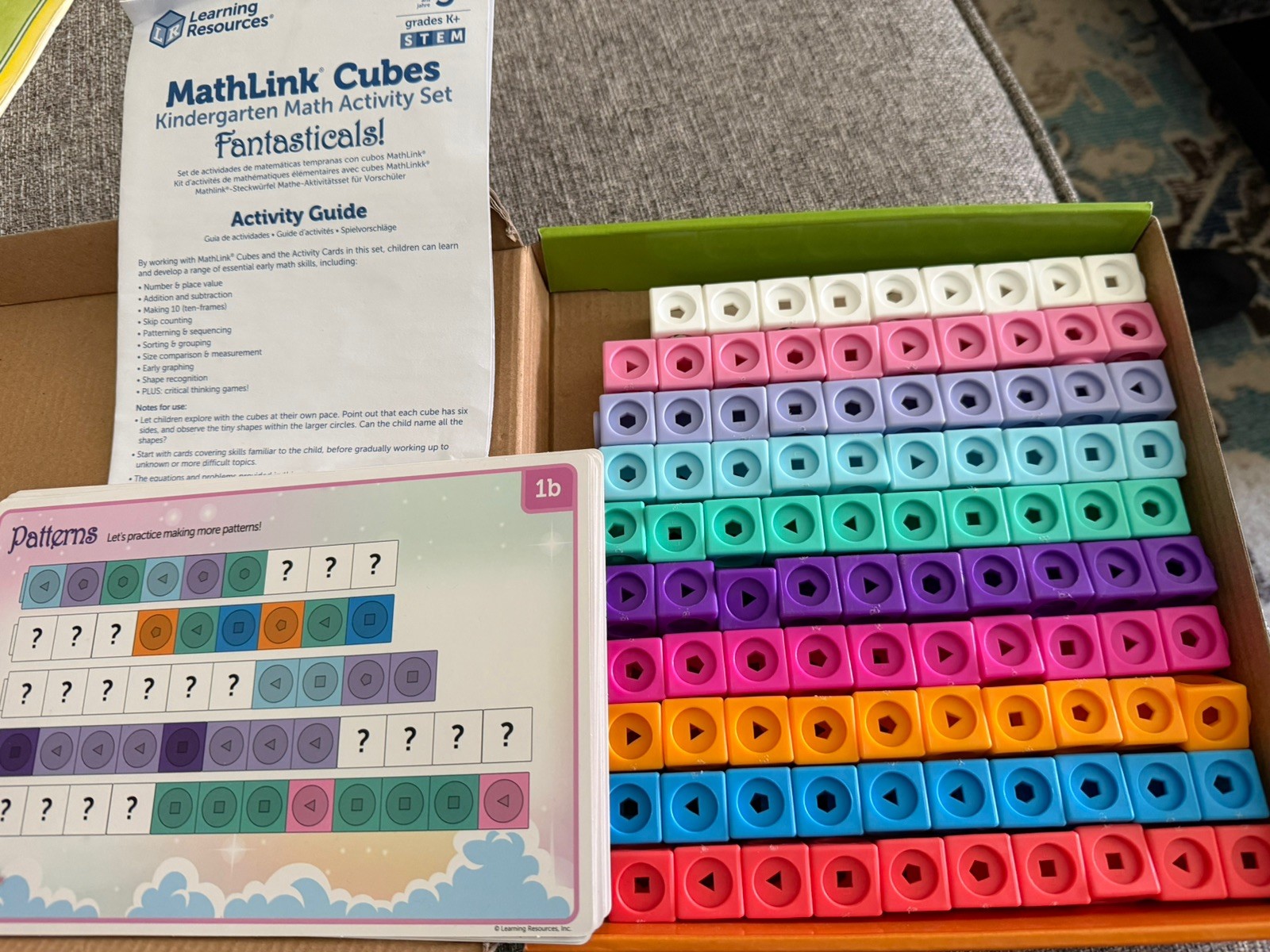 Learning Resources Math Link Cubes Activity Set 115 Piece Ages 5+ Fantasticals!