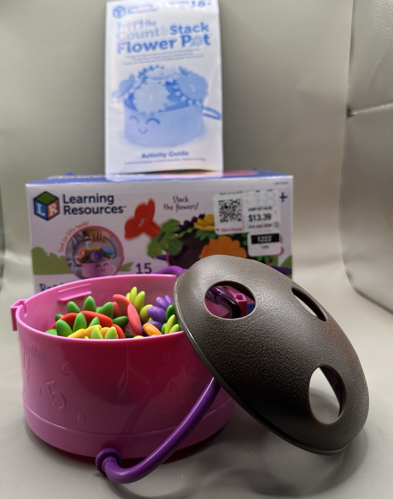 Learning Resources Poppy Count & Stack Flower Pot Toy 18m+ New Open Box Unused