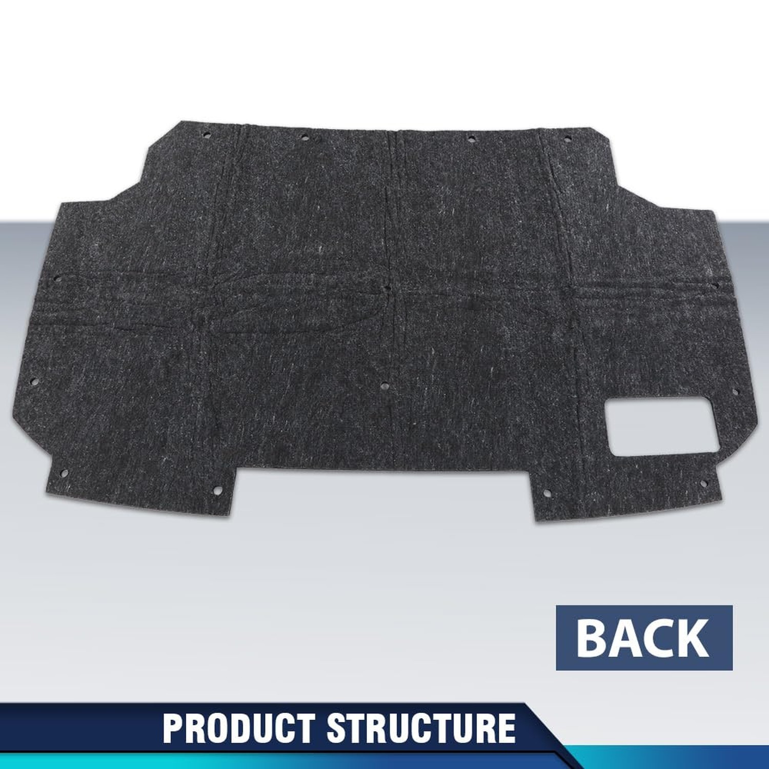 PIT66 Hood Insulation Pad W/ Clips Compatible with Ford F150 F250 F350 Bronco…