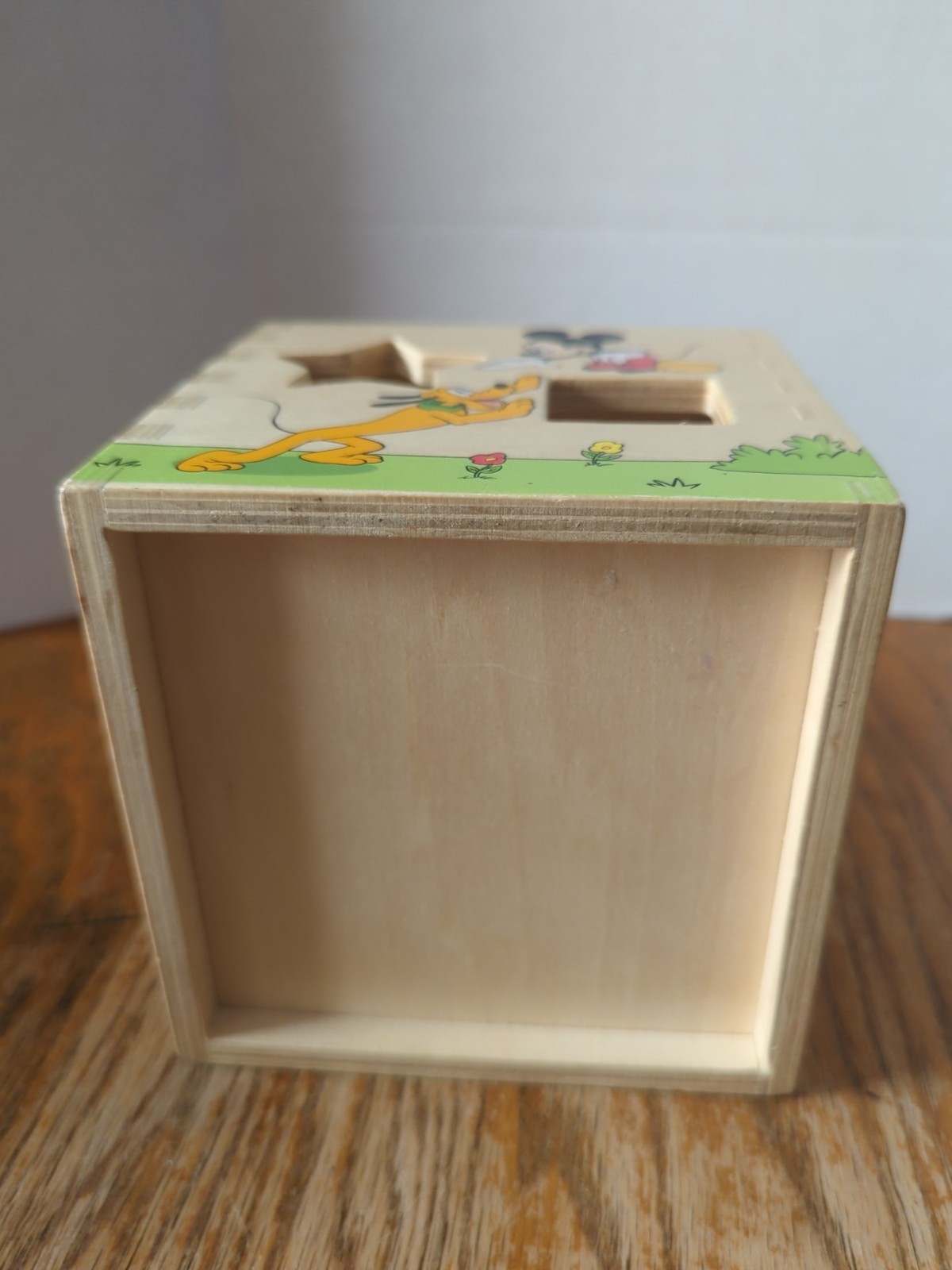 Melissa & Doug Disney Baby Mickey Mouse Wooden Shape Sorting Cube 8 Shapes