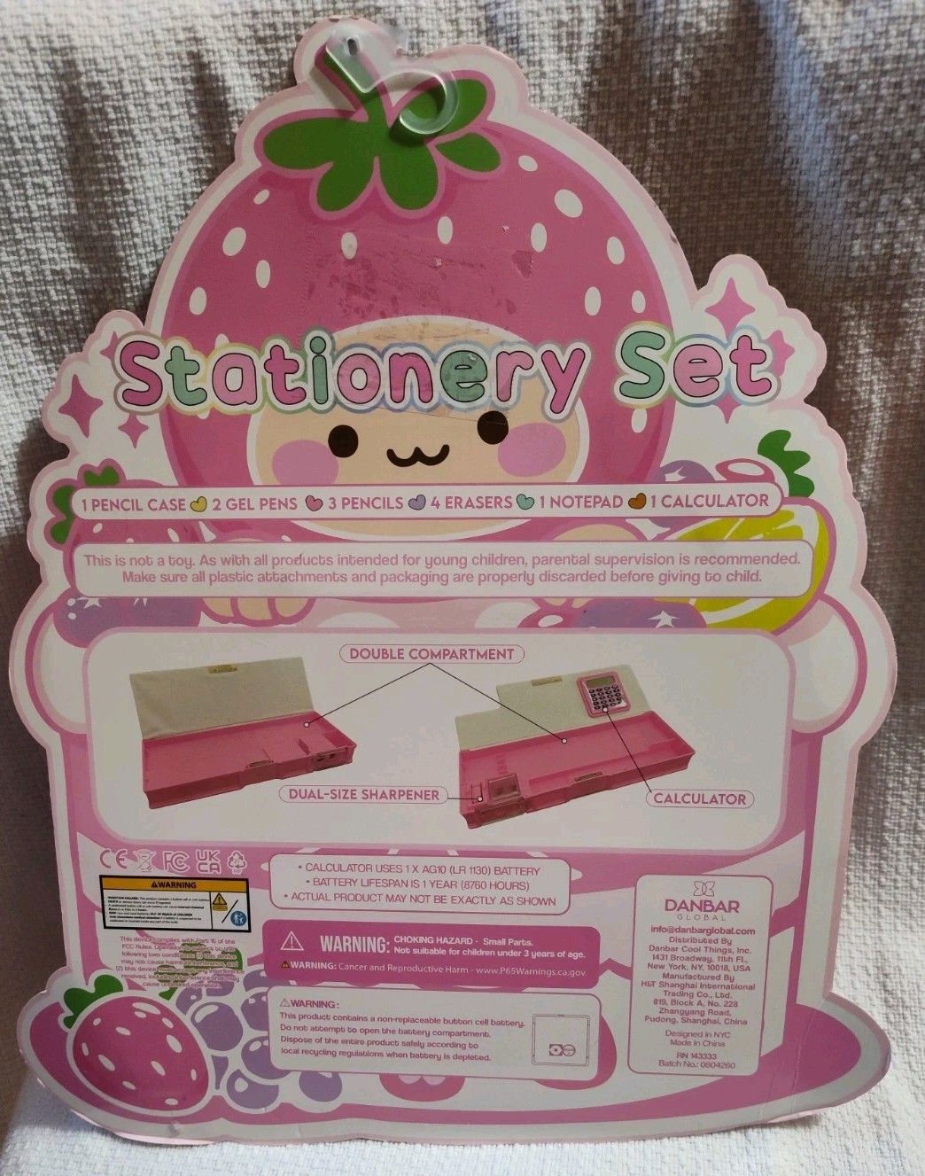 Ultra RARE Happy Strawberry Stationary Set By Dan bar Global 11 Piece Set!