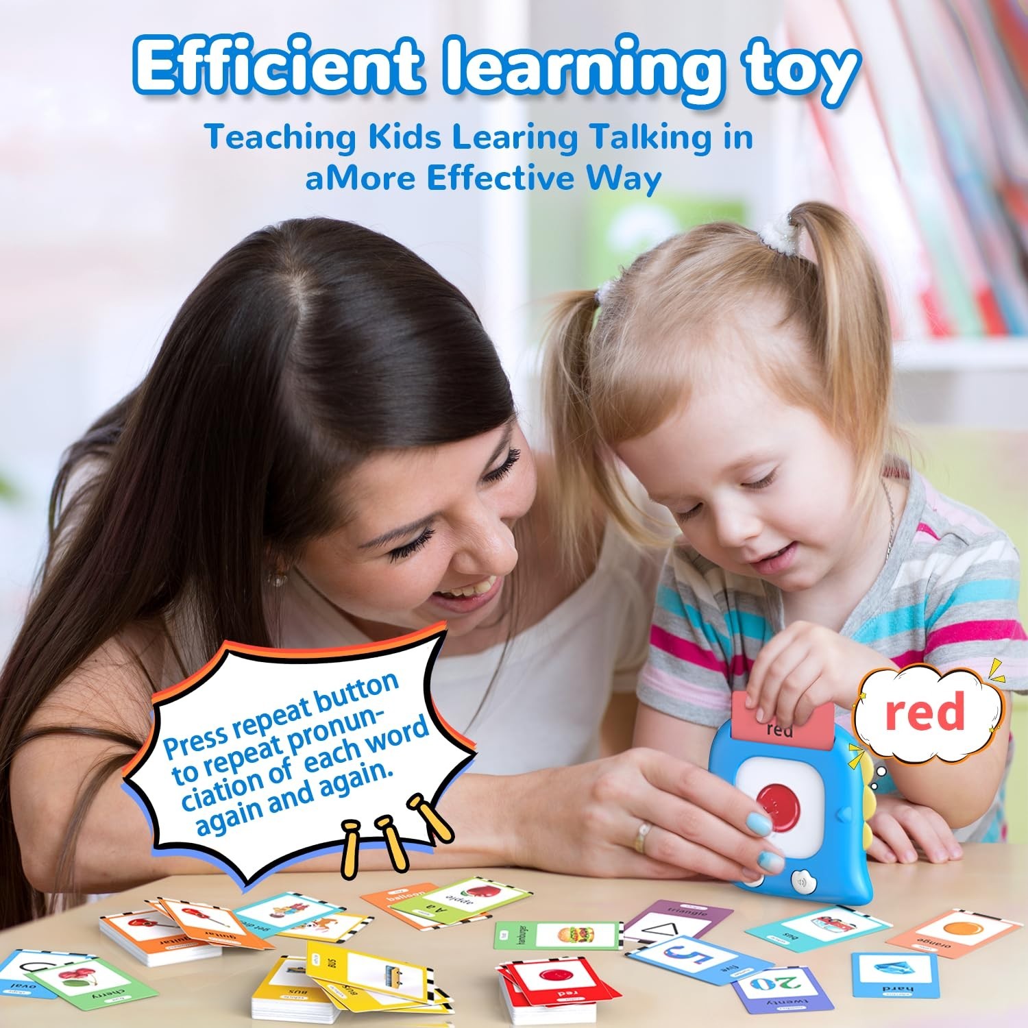 Talking Flash Cards for Kids 2-6, Educational Learning Toys, Easter & Birthday G