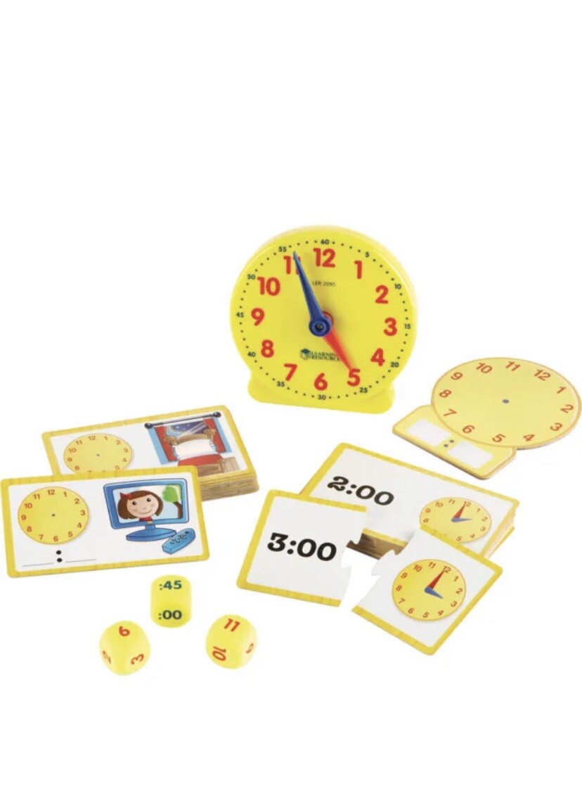 Learning Resources Time Activity Set – 41 Pieces, Ages 5+ Teaching Clocks
