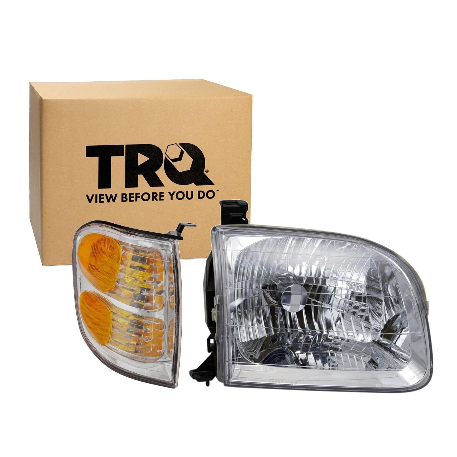 TRQ Right Headlight & Corner Light Lighting Kit Passenger Side Fits 2001 2002…