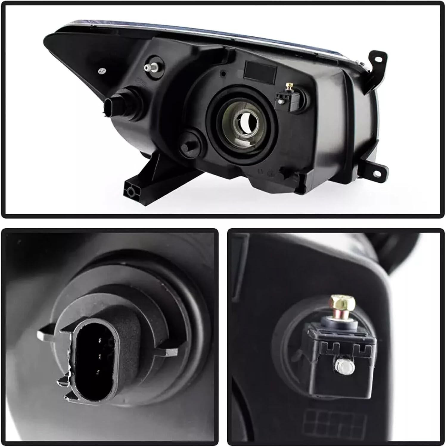07-12 Caliber SXT Headlight Set Black Housing