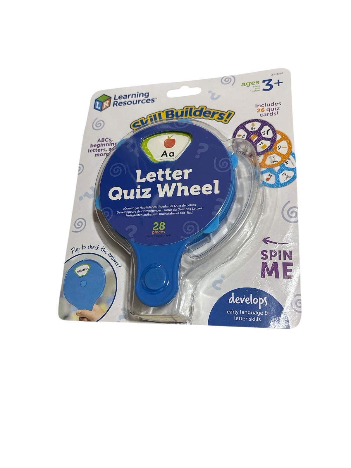 Learning Resources Skill Builders! Letter Quiz Wheel, Alphabet Flash Cards