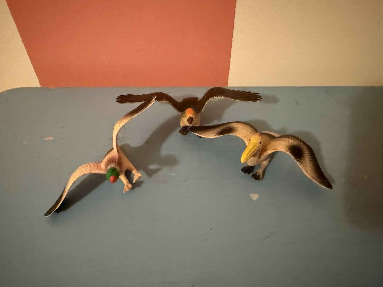 Ducks and Pelican Toy, Very Nice Rubber Realistic Model 3 1/2″ Lot of 3