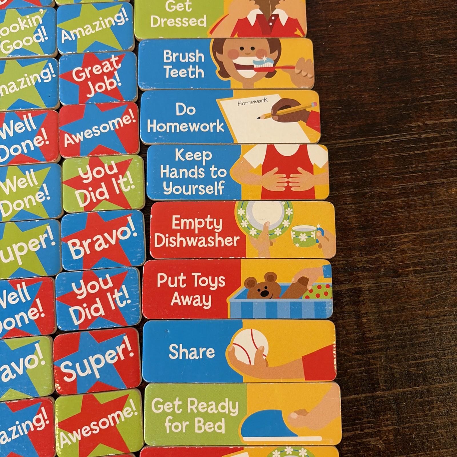Kids Chore Reward Magnet Set Behavior Chart Praise Tasks Educational Lot