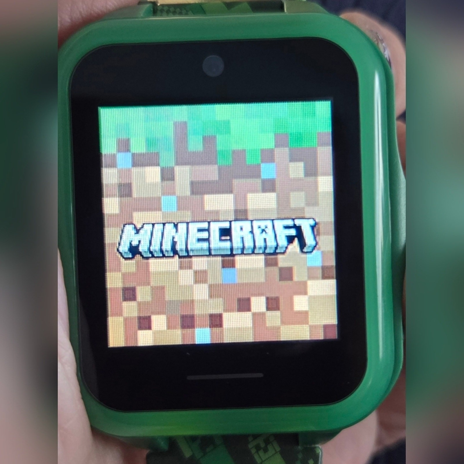 Minecraft Kids Smartwatch Touch screen Camera Video Games Alarm Calculator Green