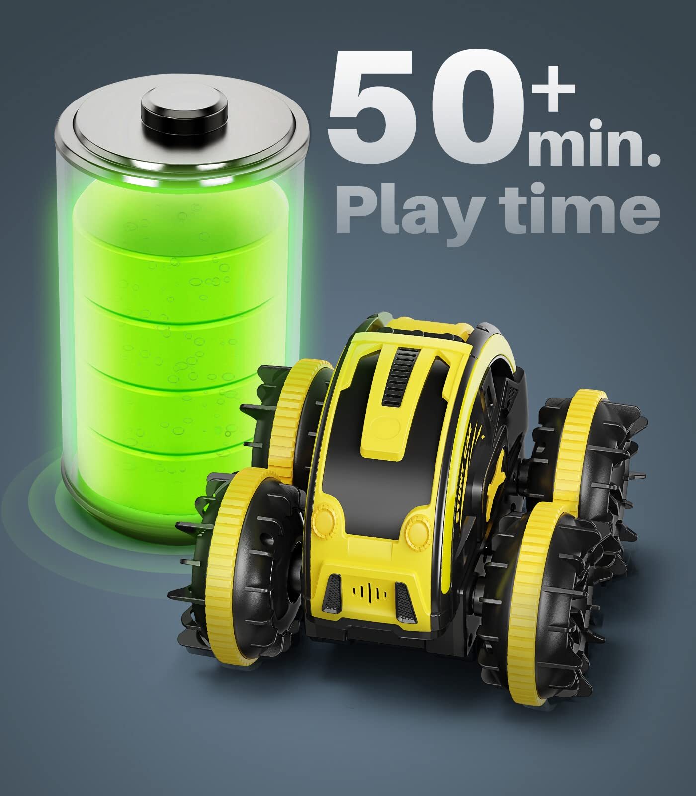 Amphibious Remote Control Car RC Waterproof IPX7 with 2 Rechargeable Batteries