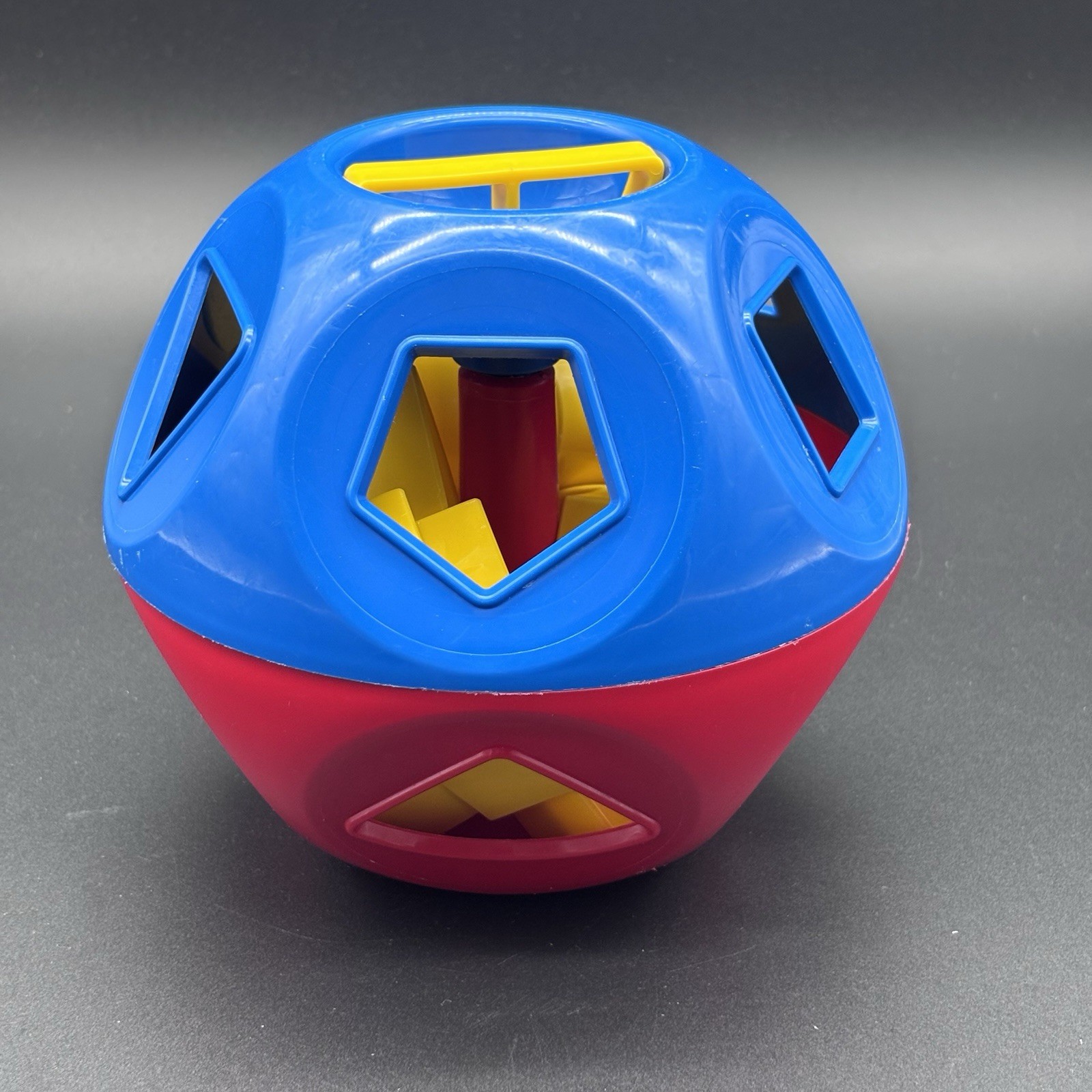 Tupperware Shape O Ball Sorter Red Blue with 9 of 10 Shapes