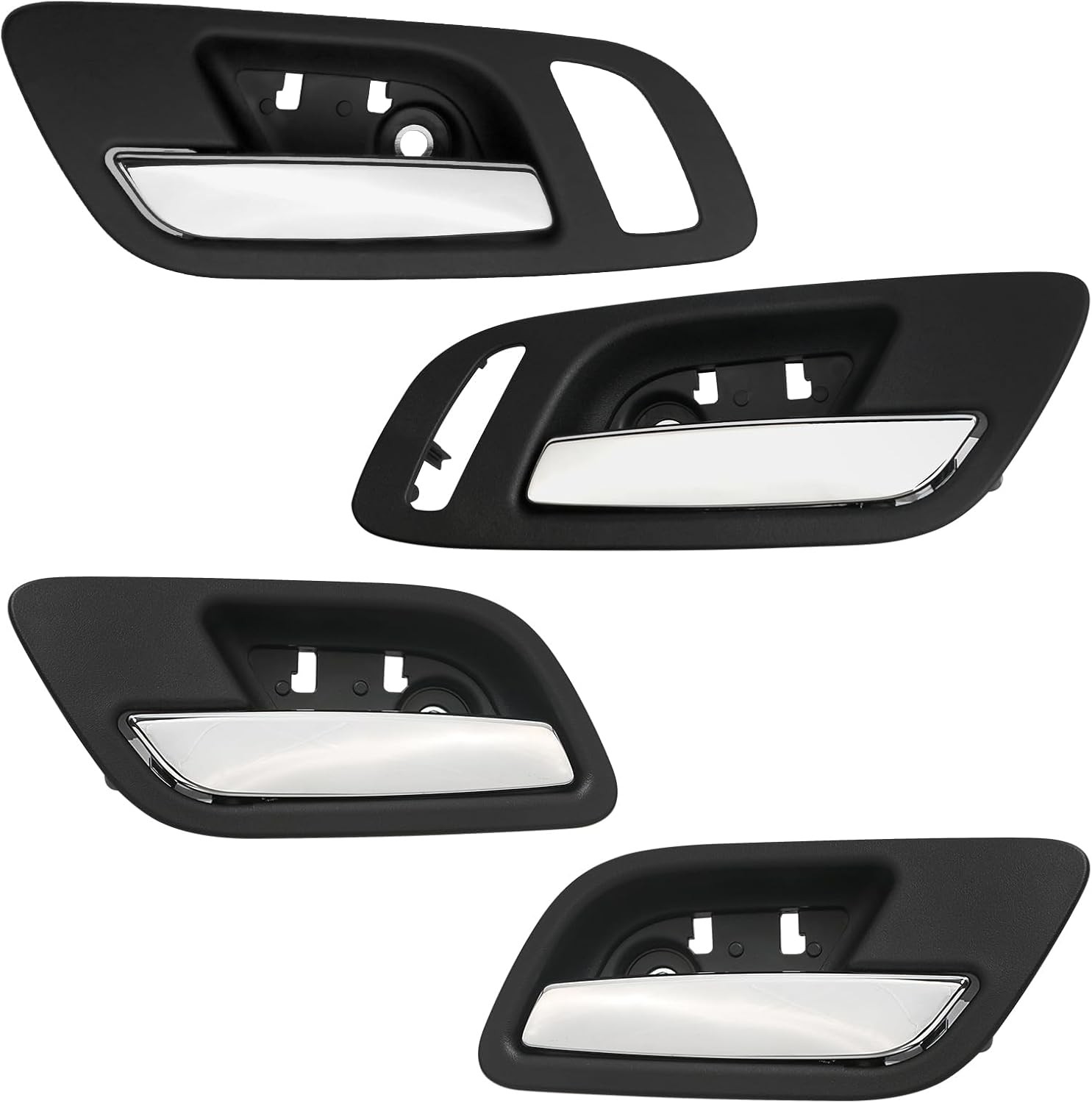 4pcs Interior Door Handles Front Rear Left &Right Side Black Compatible with