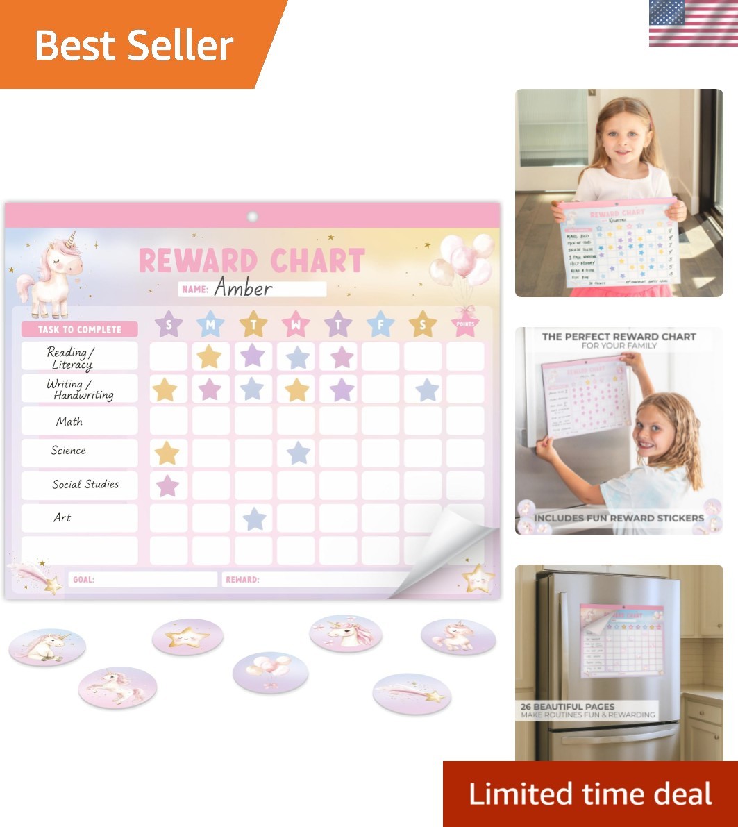 Fun Magnetic Reward Chart for Kids at Home – Motivational Easy to Use Chore C…