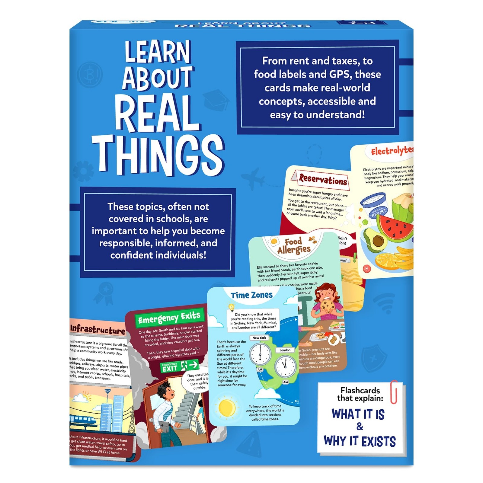 Educational Flashcards for Kids – Money, Taxes & Life Skills, Ages 7-14, Homesch