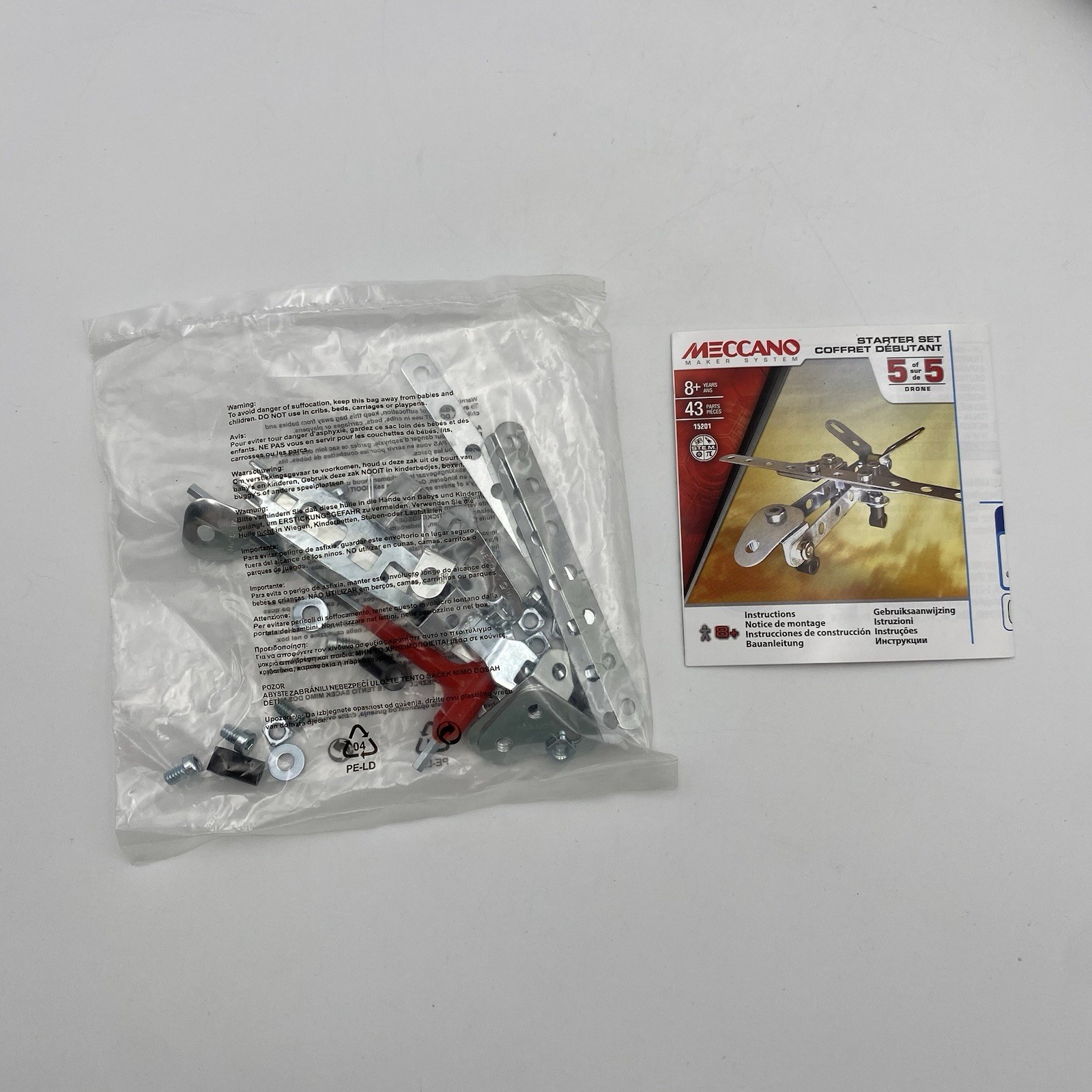 Meccano Maker System Starter Set Drone 15201 Erector Set Metal