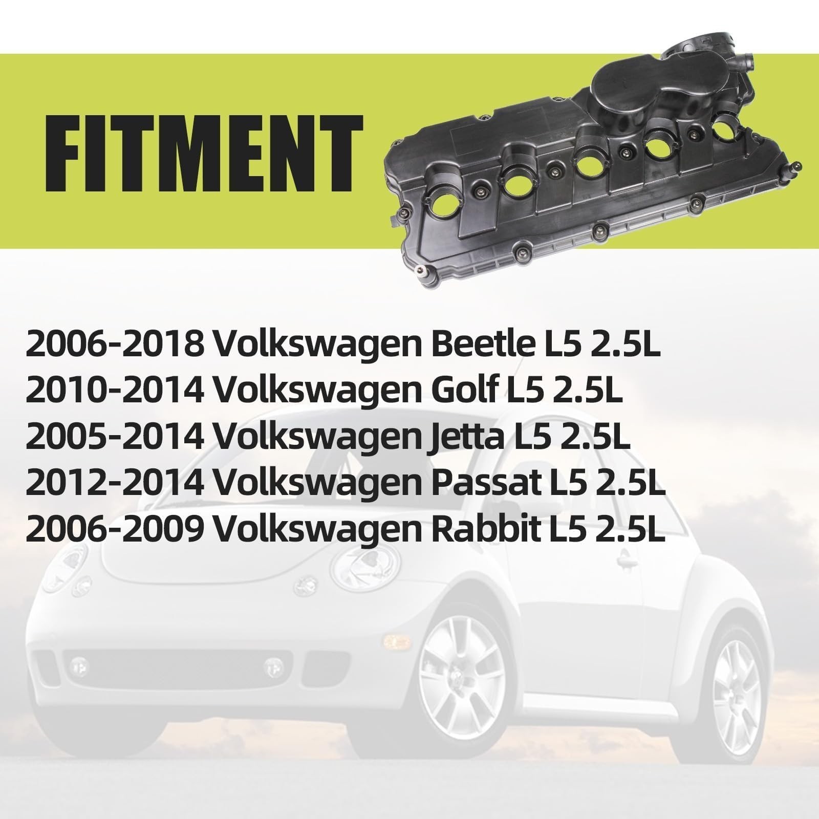 Valve Cover Fit for VW Beetle Golf Jetta Passat Rabbit 2.5L 07K103469F | For …