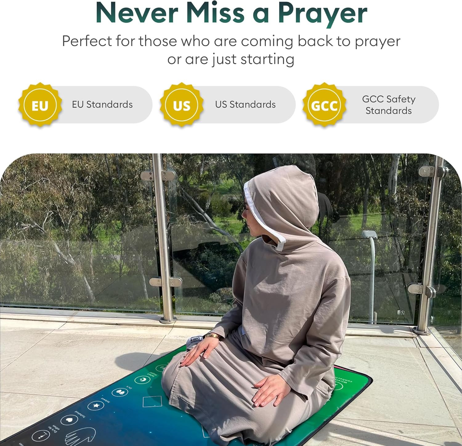 for Adults – Smart Interactive Prayer Mat for Adults & Reverts Learning Surahs,