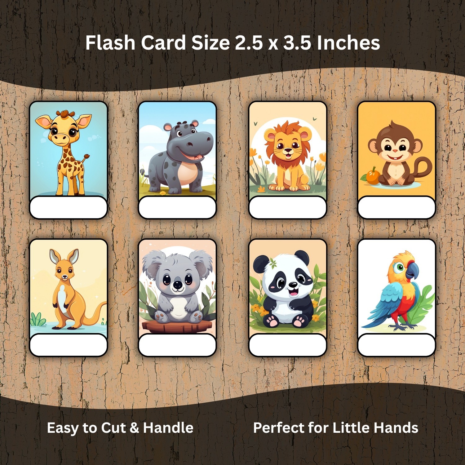 Printable Animal Flash Cards for Kids – Preschool Learning Cards
