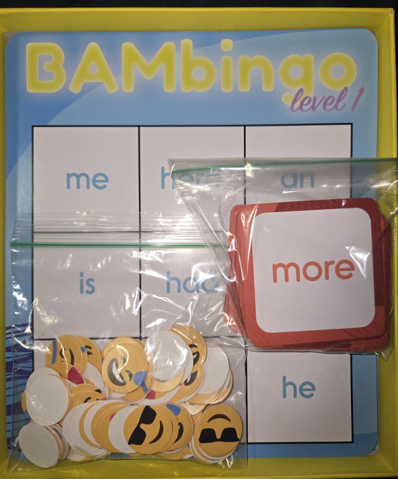 Sight Word Bingo Game Level 1 and 2 Educational Reading Games for Kids BAM Bingo