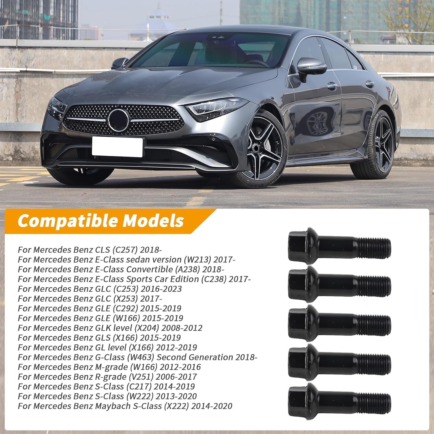 20Pcs M14 X 1.5 Wheel Lug Bolts Nuts Kit 2005-2023 for Benz W166 GLE 320 GLE 400